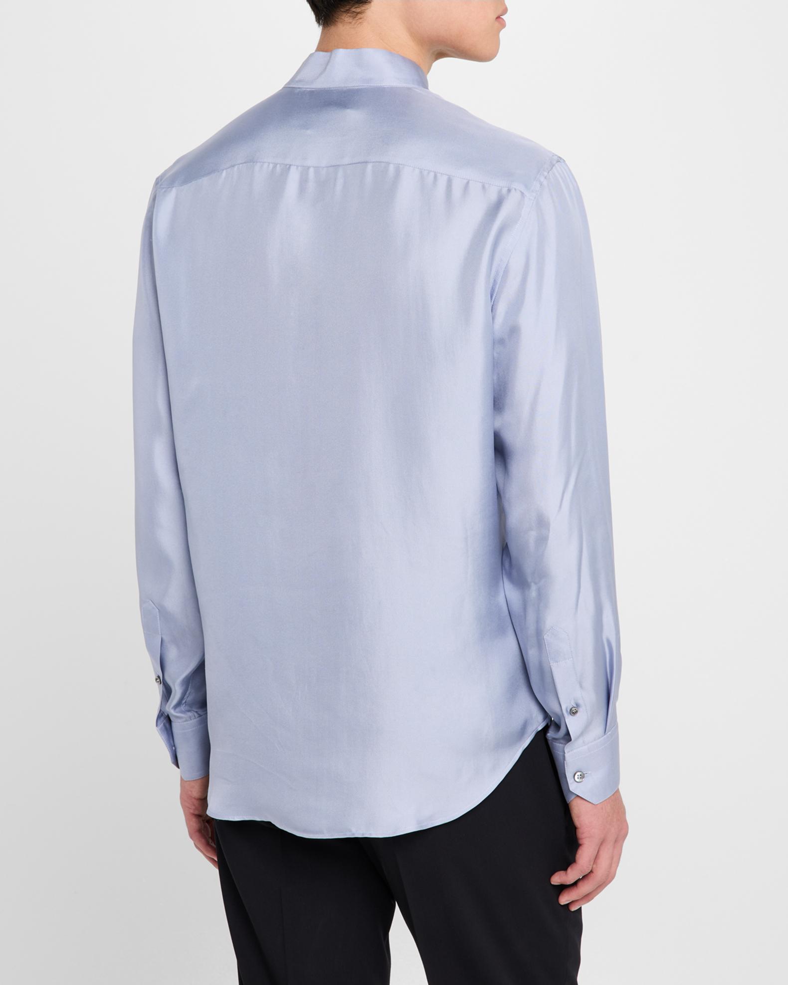Giorgio Armani Men's Silk Dress Shirt with Stand Collar | Neiman Marcus