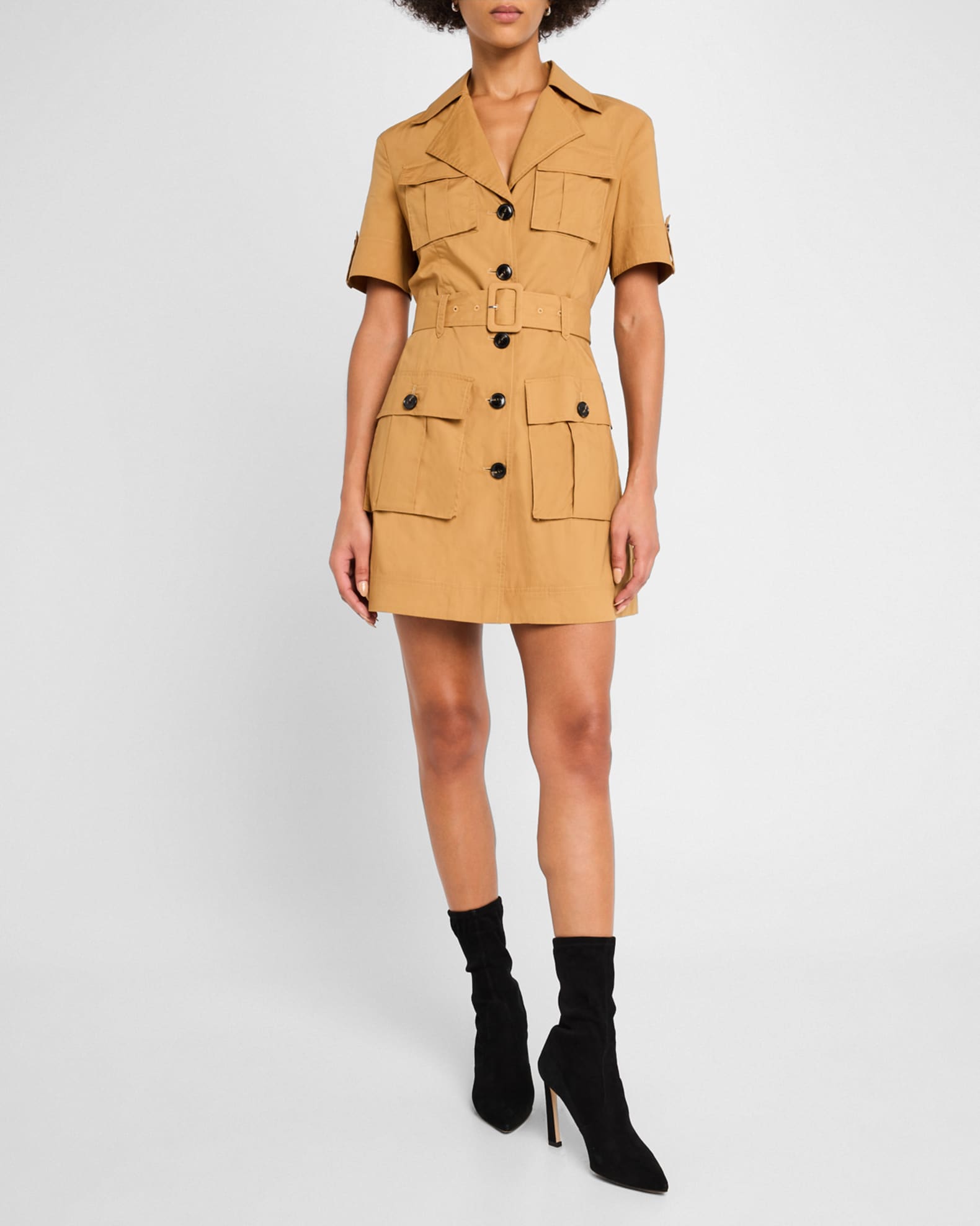 Colleen Button-Front Safari Shirtdress 1