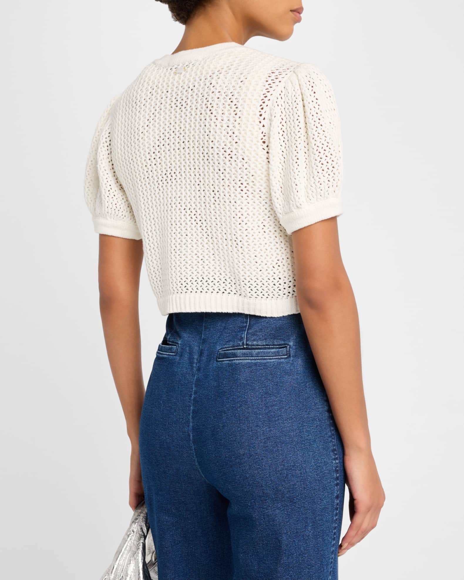 Toccin Samantha Crochet Cropped Cardigan | Neiman Marcus