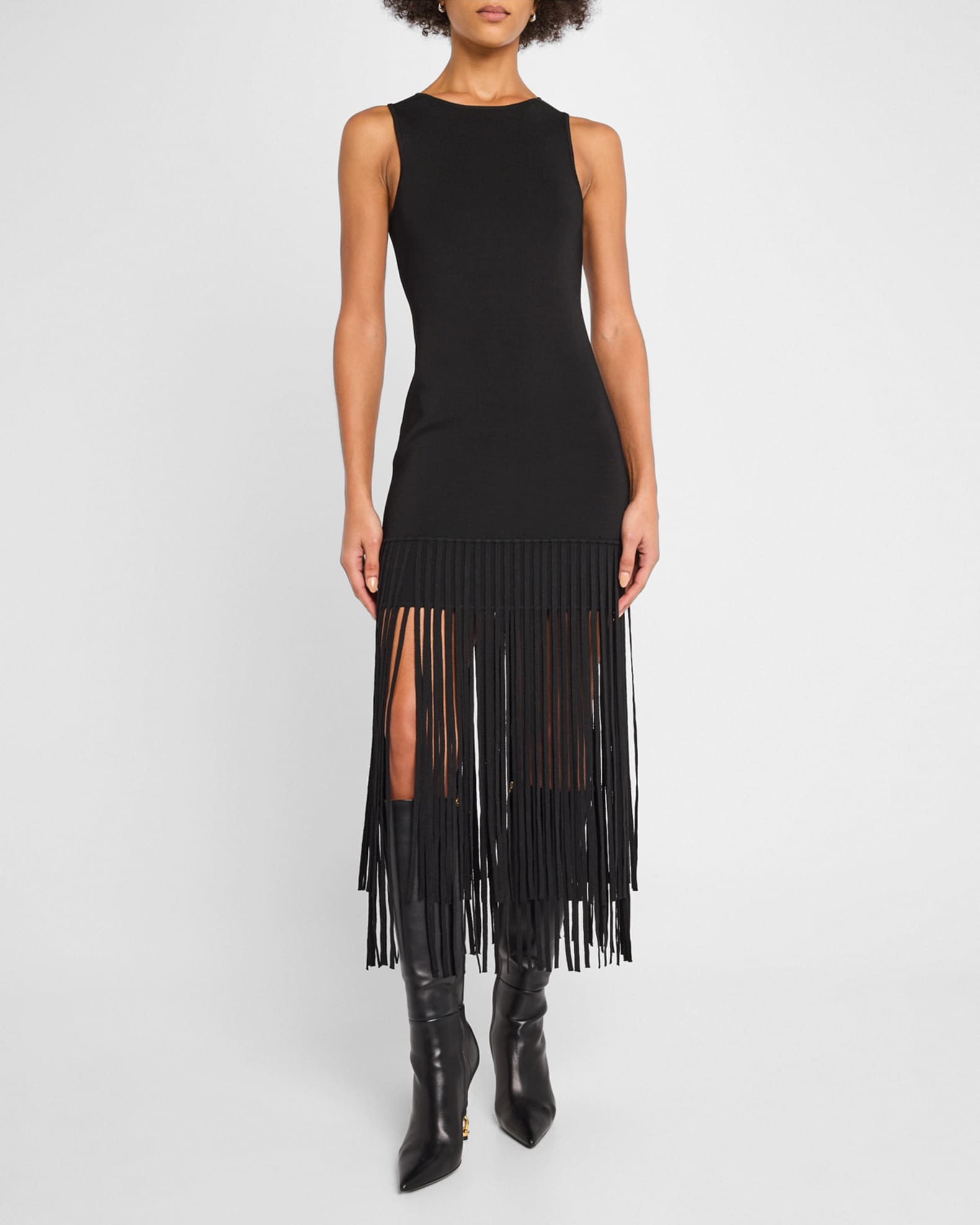 Sleeveless fringe dress on sale