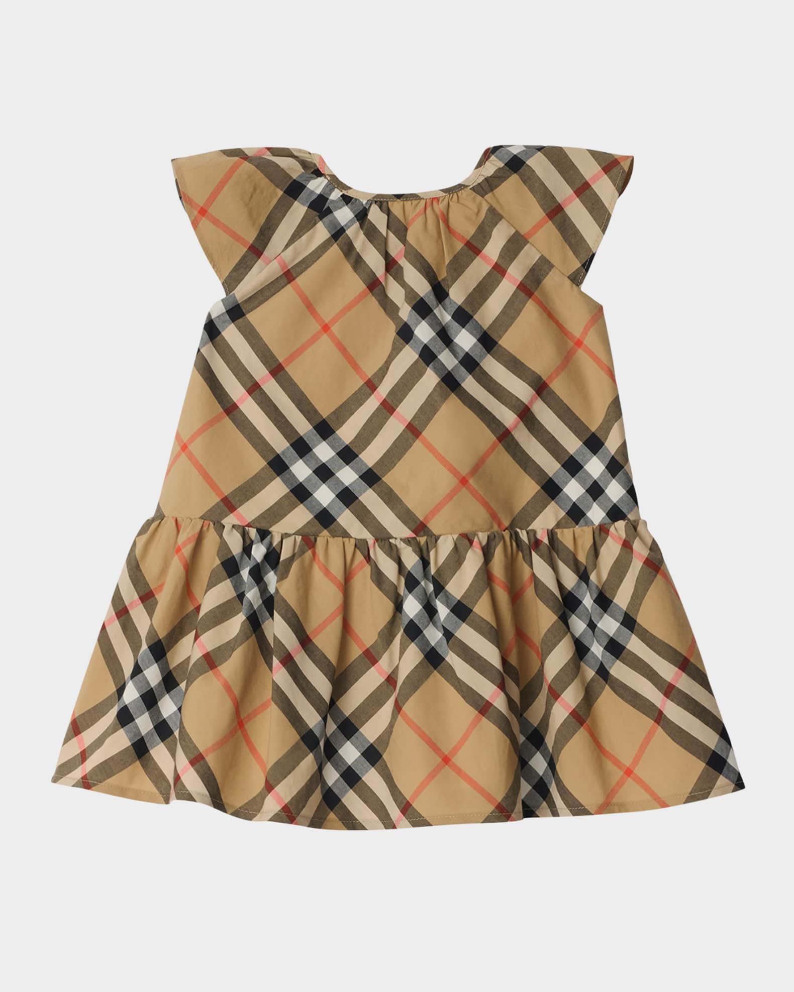 Girl's Talley Cotton Poplin Check Drop-Waist Dress 1