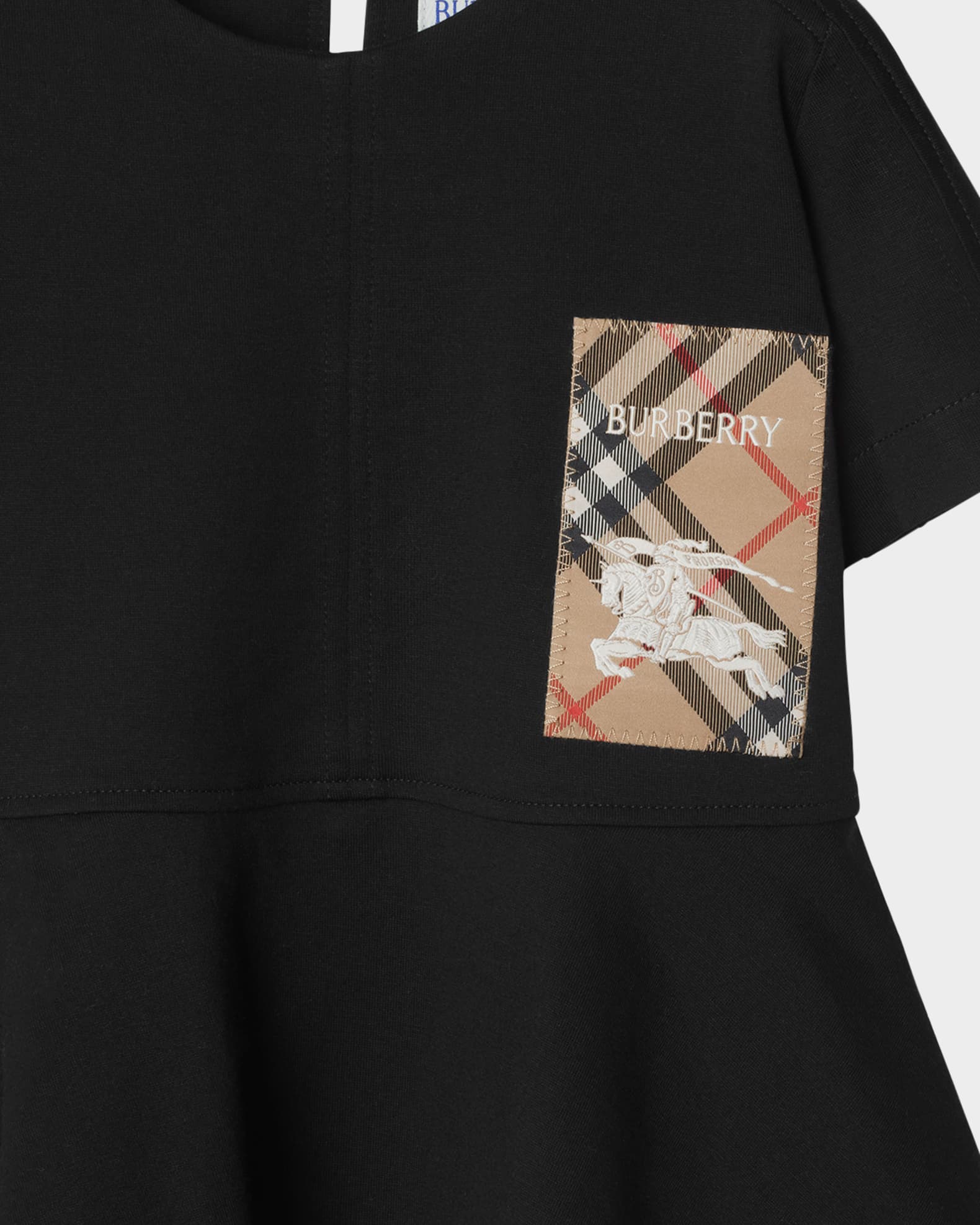 Burberry Girl's Riley EKD Logo-Print Dress, Size 6M-2 | Neiman Marcus
