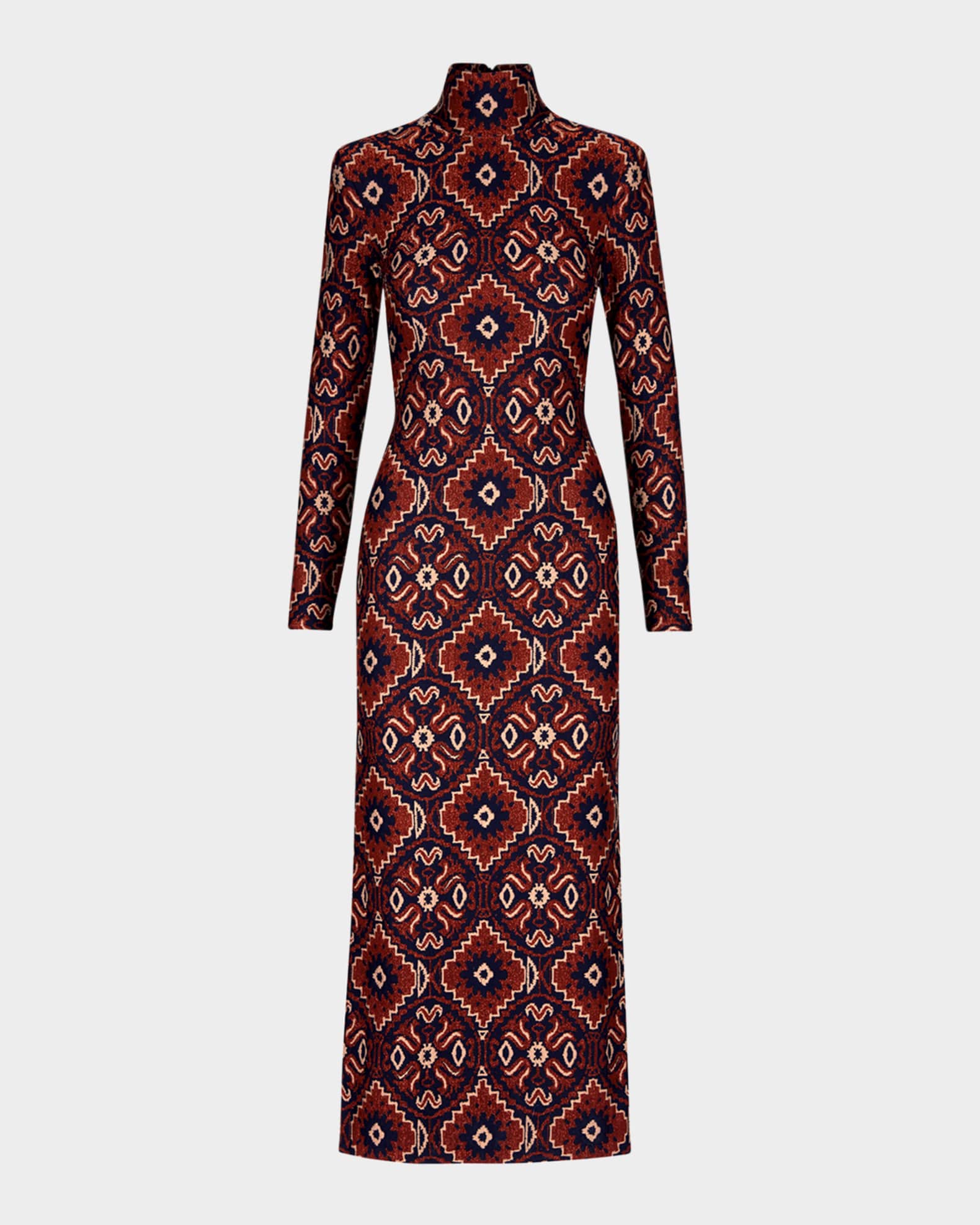 Medallion Side Slit Dress 0