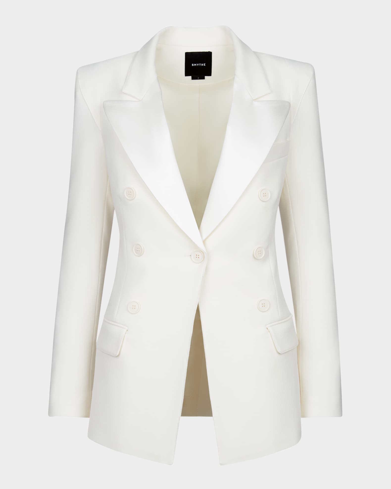 Smythe Tuxedo Pagoda Blazer Ivory Pique