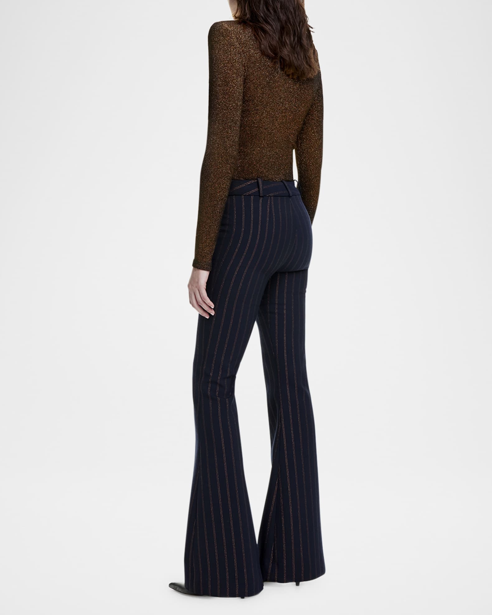 【mnem】Striped bootcut pants Smythe Striped Bootcut Pants | Neiman Marcus