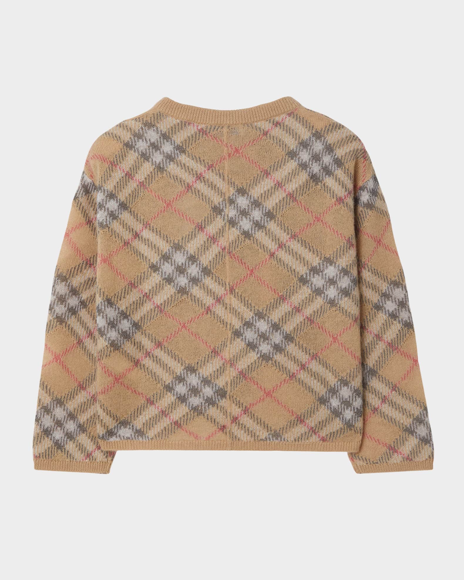 Girl's Bethane Speckled Check Cardigan, Size 3-14 1