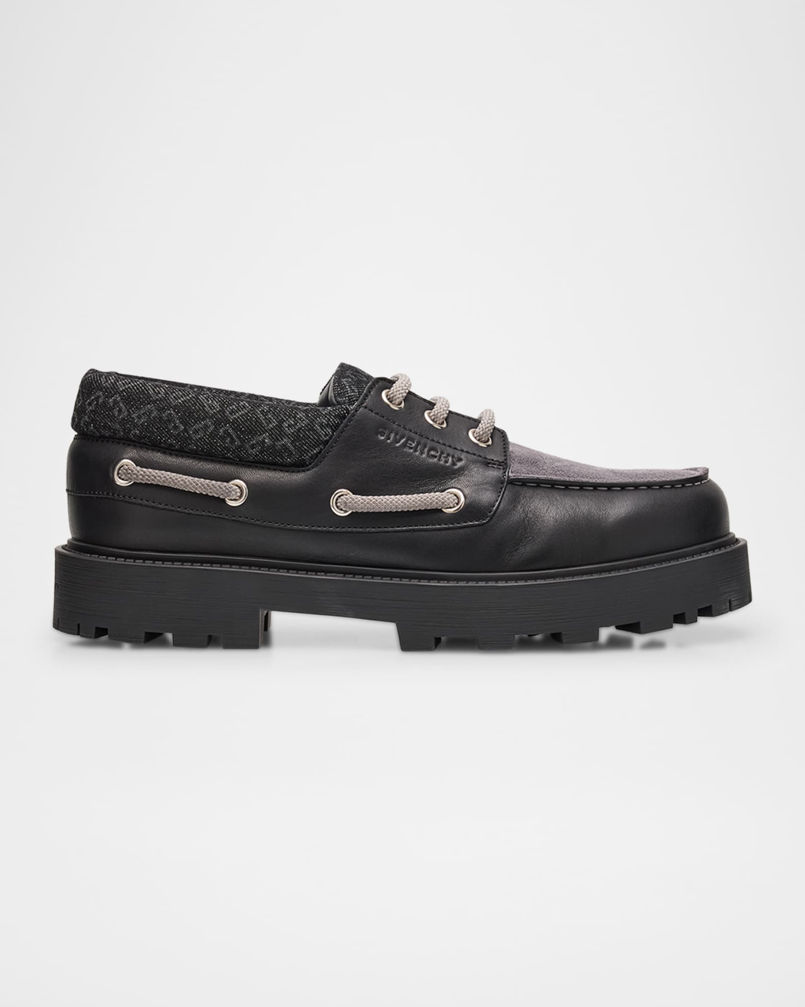 Men's Storm Leather, Suede, and Denim Boat Shoes 0