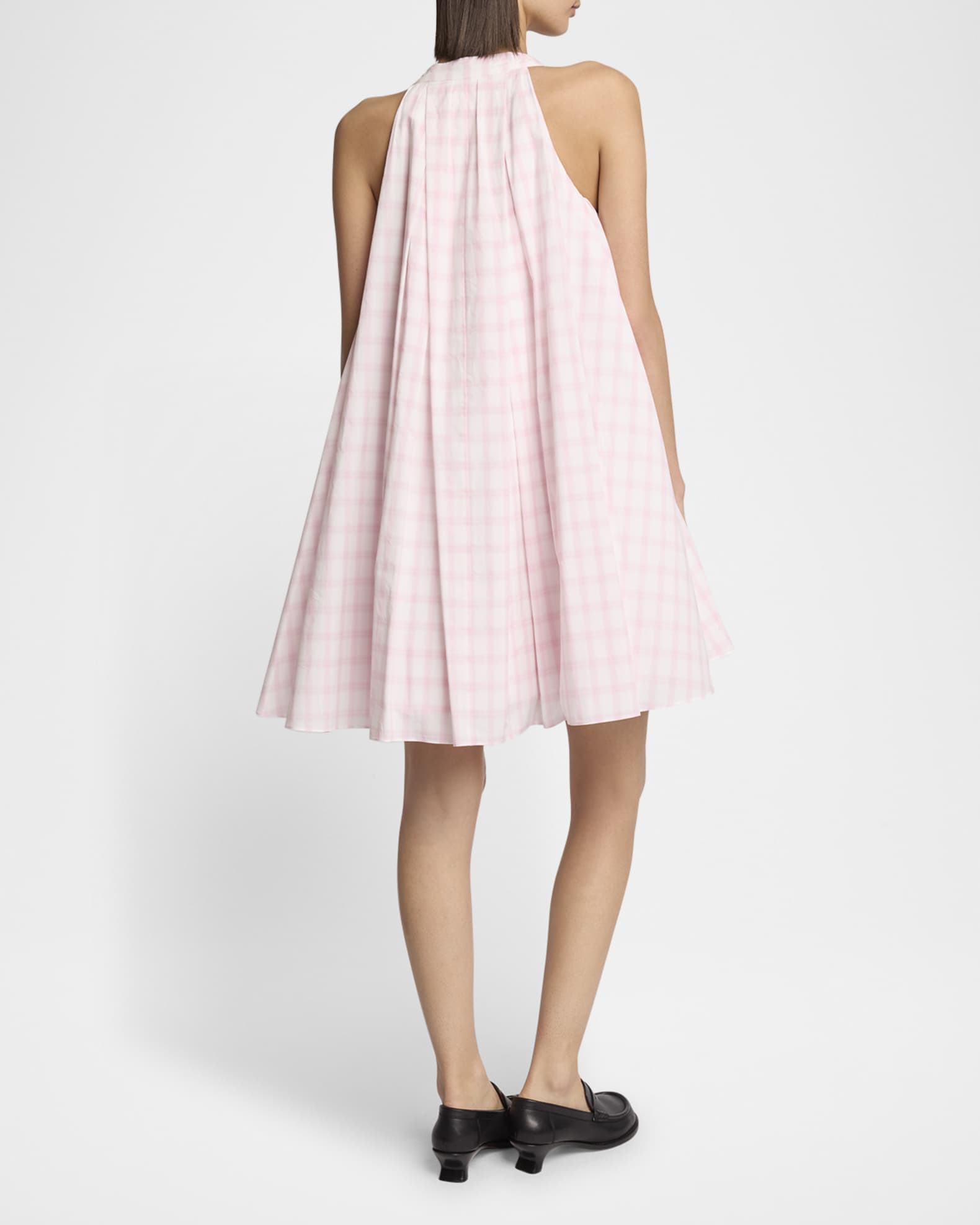 ワンピース LOEWE TRAPEZE SHORT DRESS Loewe Plaid Trapeze Mini Dress | Neiman Marcus