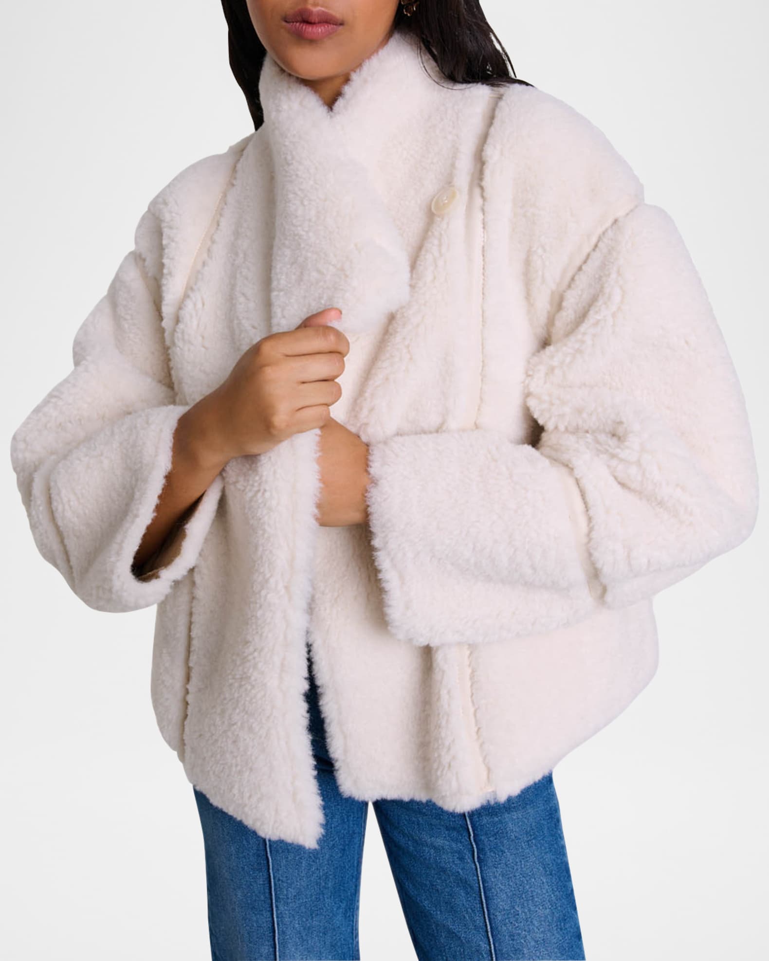 Maje faux shearling jacket clearance