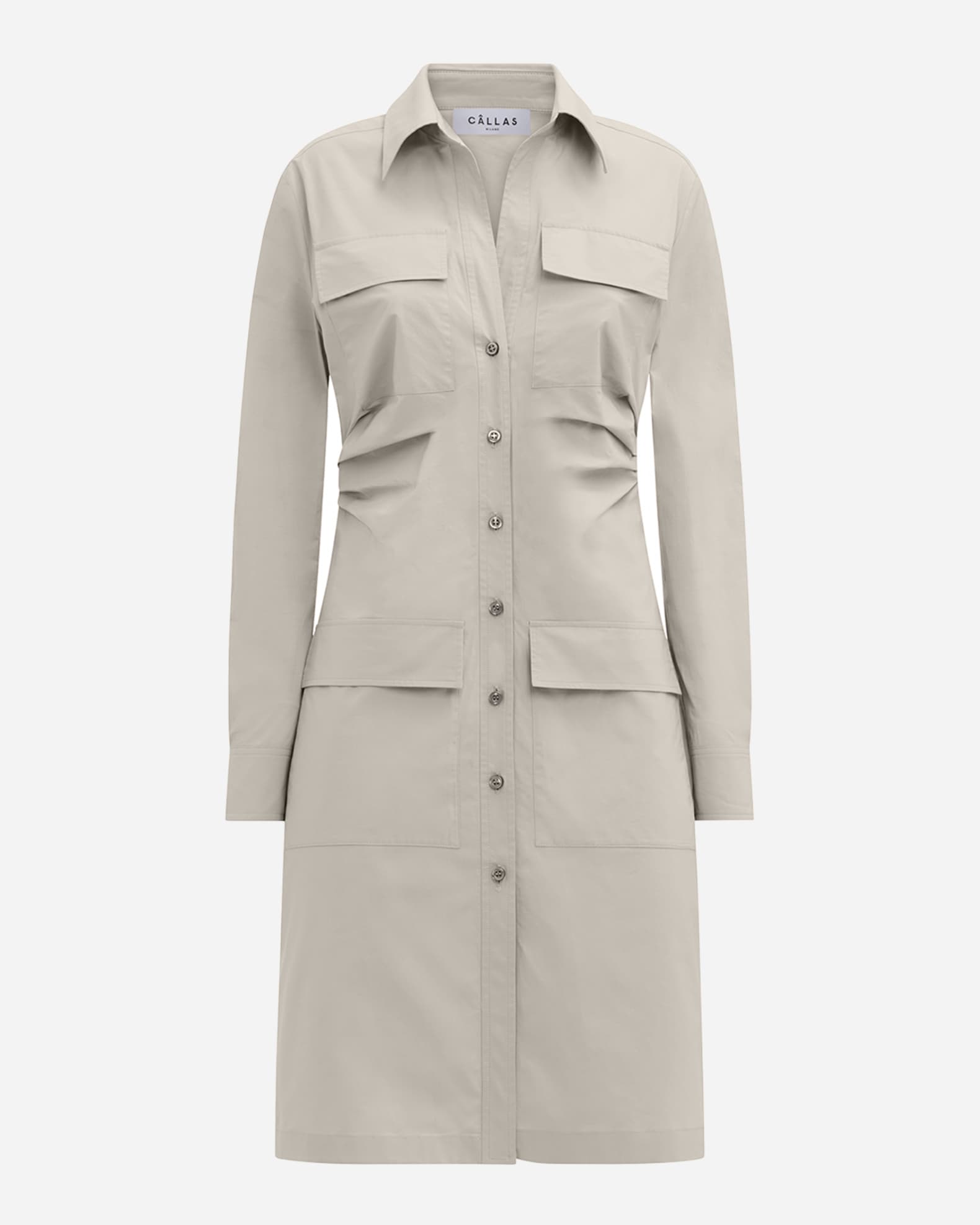 Marrakech Pleated Stretch Cotton Shirtdress 0