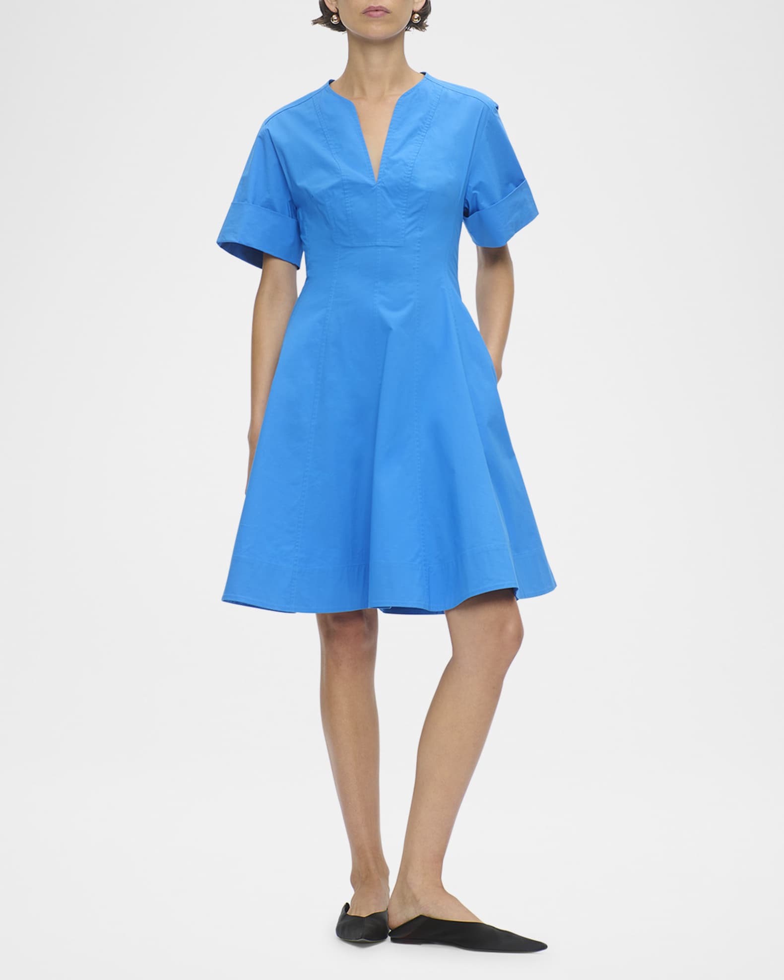 Sora Topstitched A-Line Dress 1