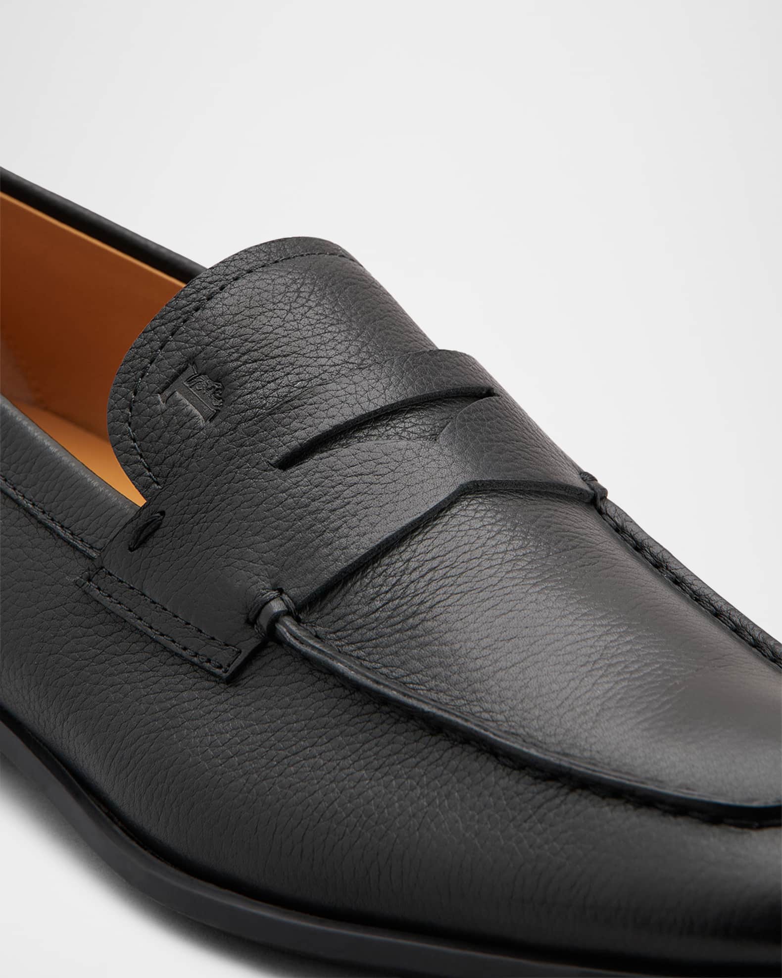 Tod's Men's Mocassino Gomma Leather Penny Loafers | Neiman
