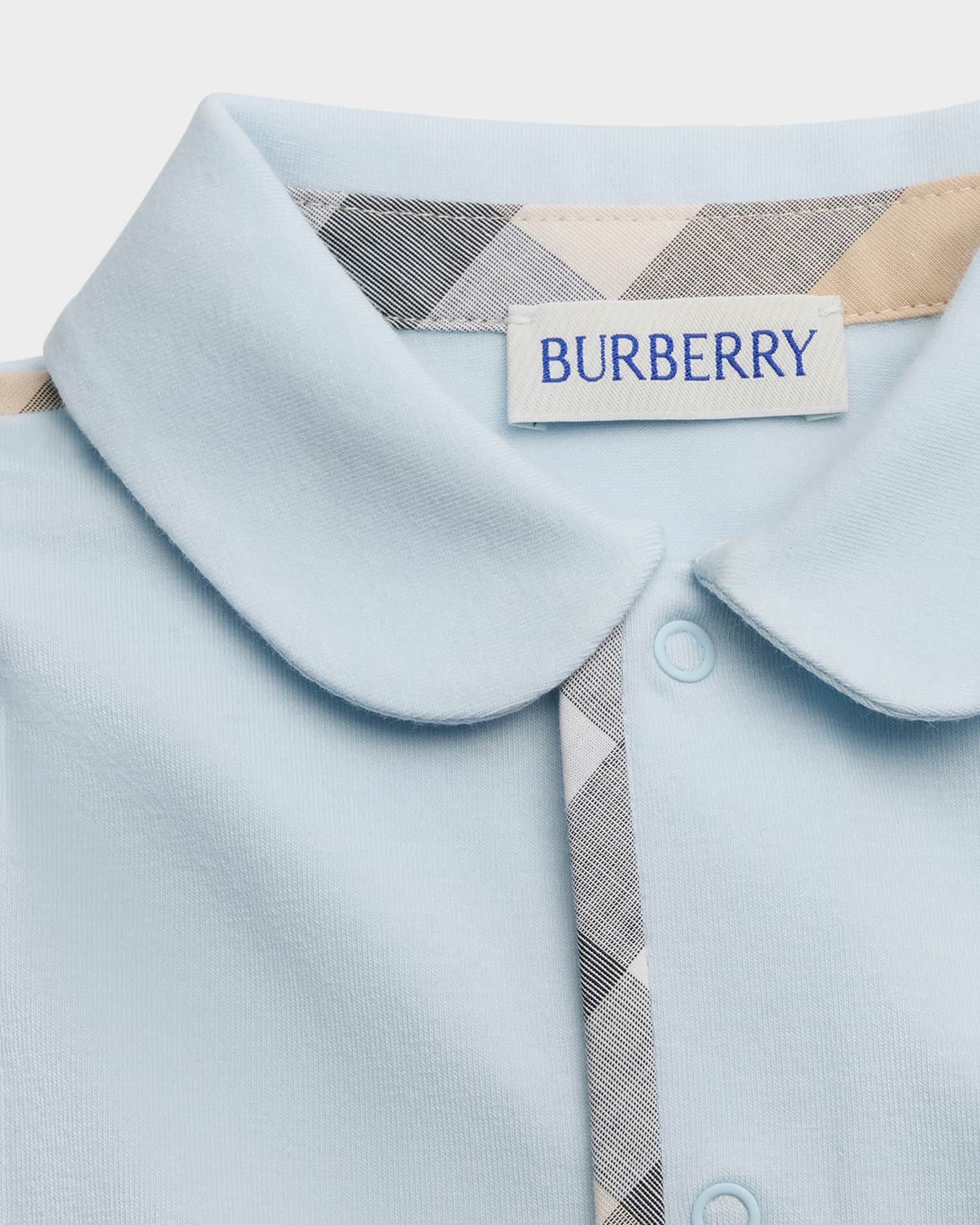 Burberry Boy's Hamilton Footie, Bib, and Hat Gift Set, Size 1M-12M