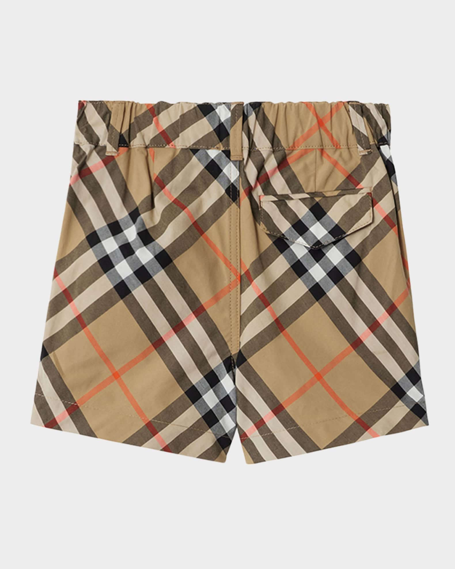 Burberry Boy's Oscar Check Cotton Shorts, Size 6M-2 | Neiman Marcus