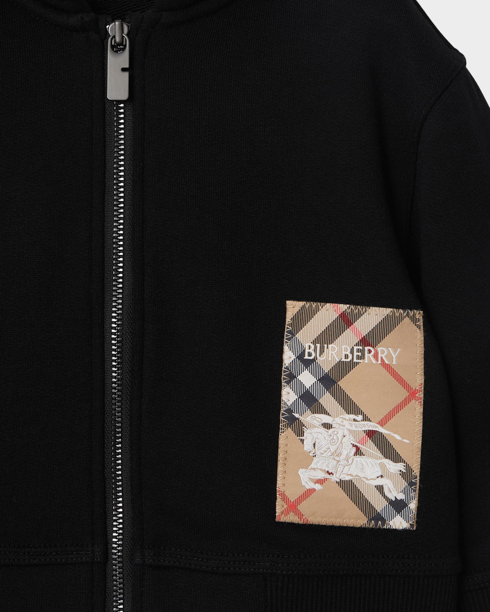 Burberry Boy's Clyde EKD Label Zip Hoodie, Size 12M-2