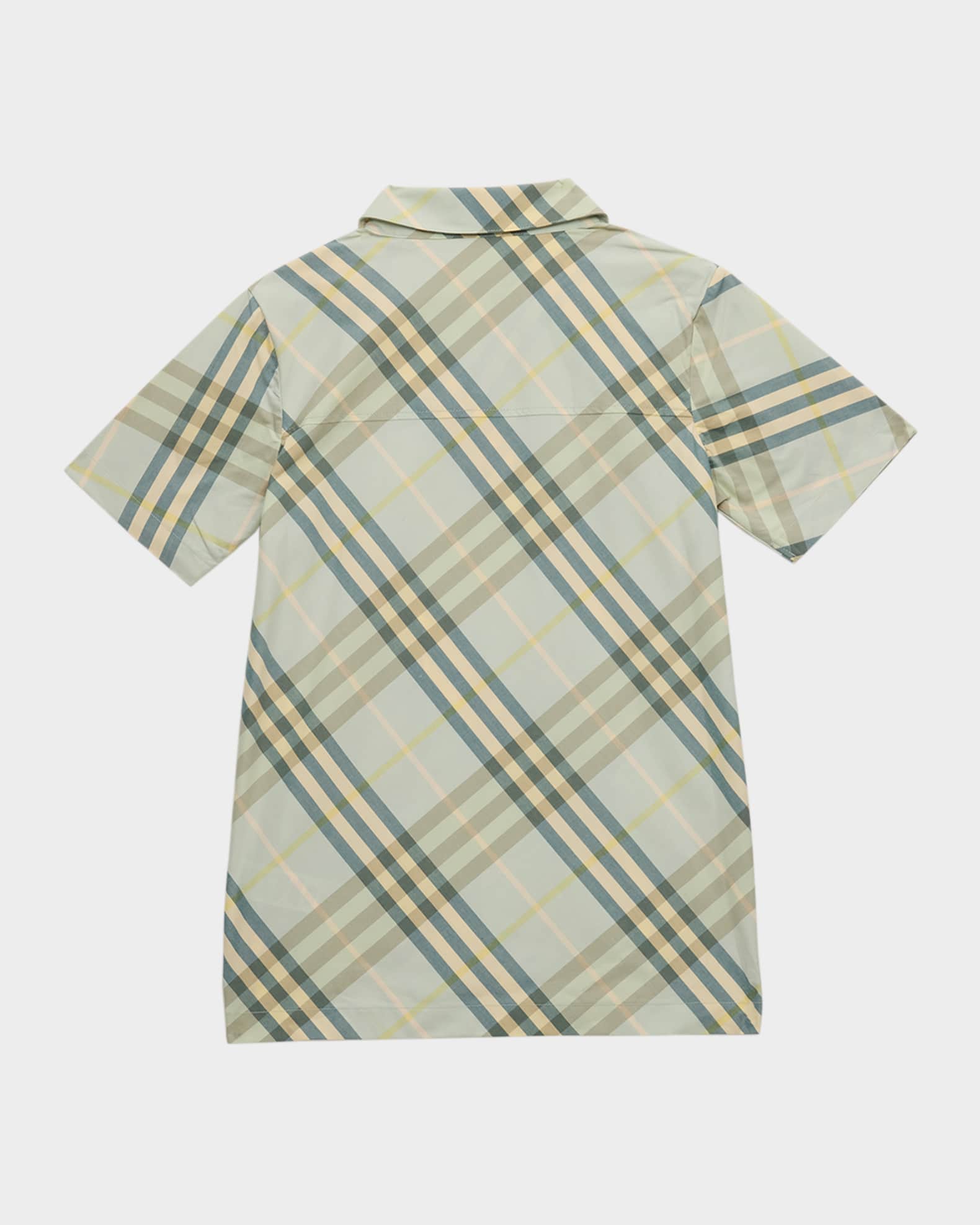 Boy's Check-Print Button Down Shirt, Size 6M-2 1