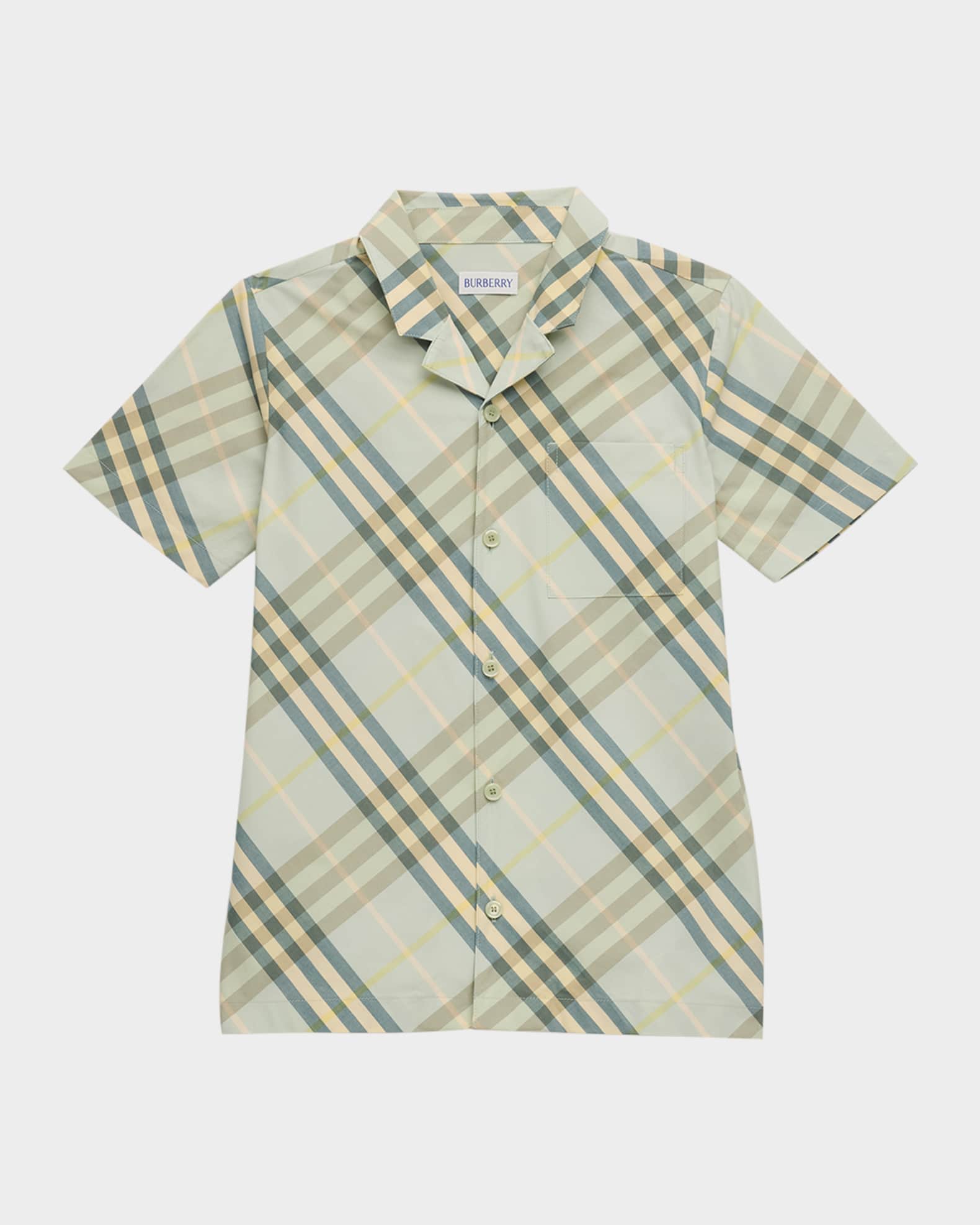 Boy's Check-Print Button Down Shirt, Size 6M-2 0
