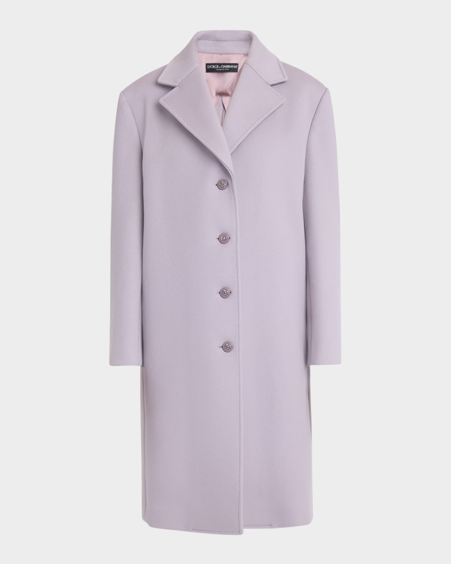 Single-Breasted Cashmere Long Coat 0