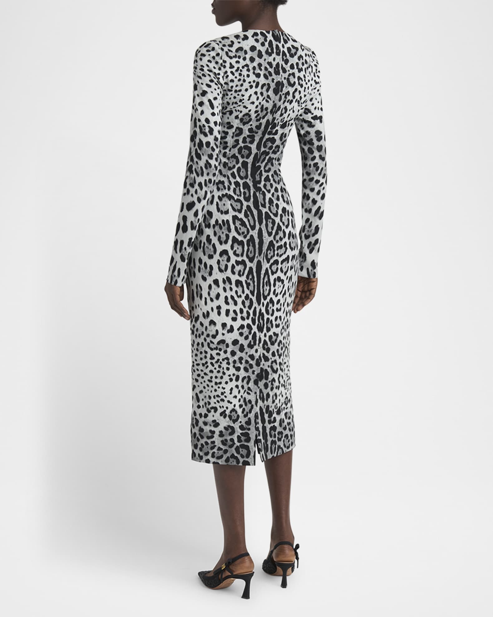 Leopard Strapless Charmeuse Dress