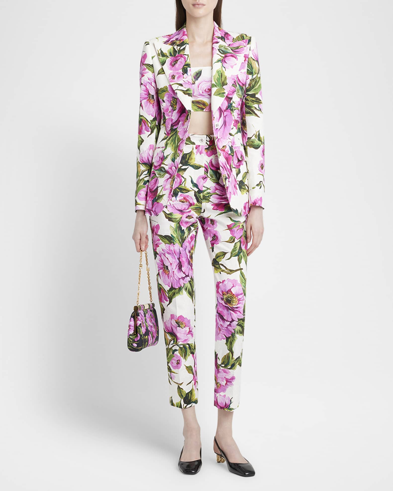 【送料&関税込】Dolce & Gabbana Peony Print Jacket Peony-Print Jacquard Collection | Neiman Marcus