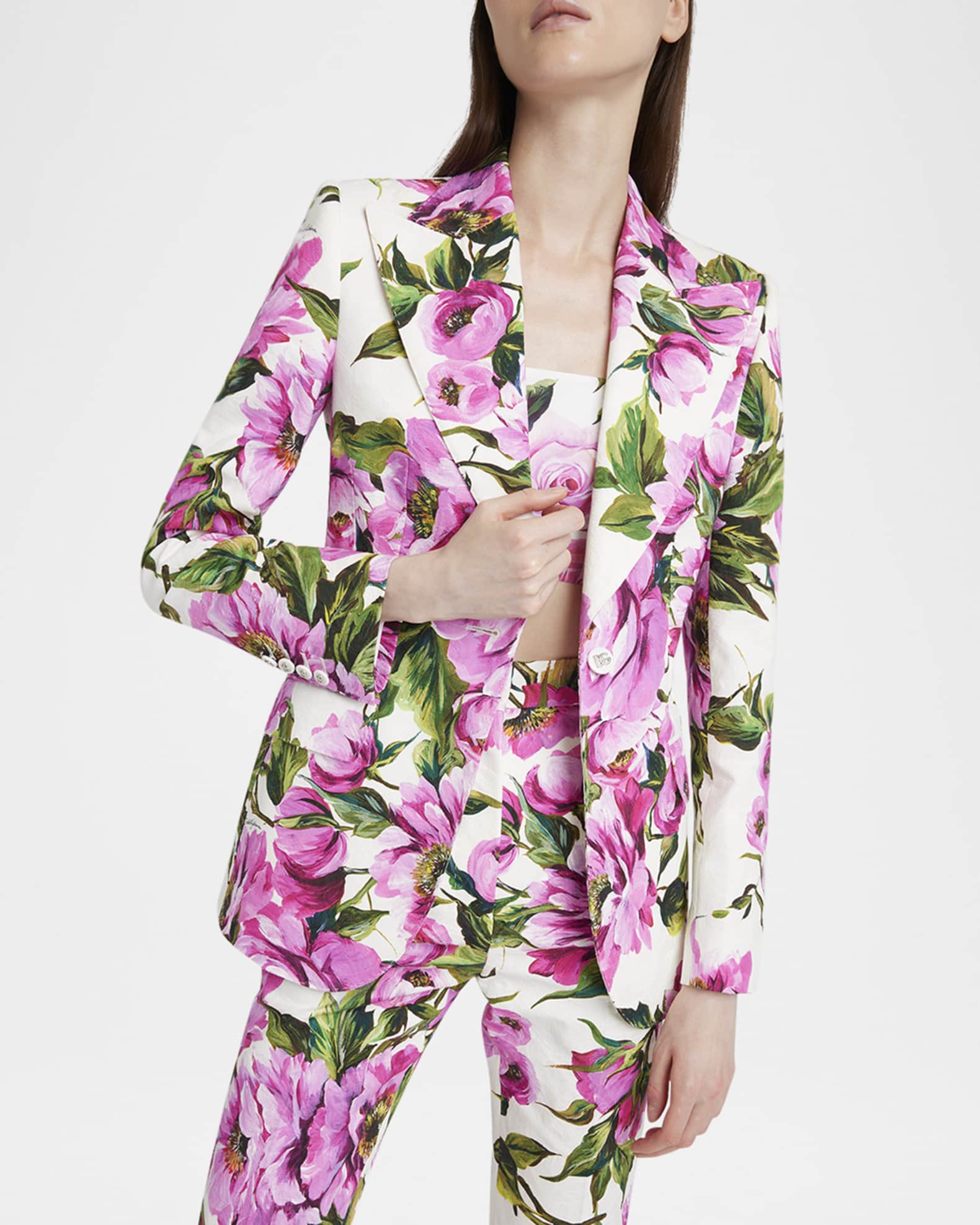 Peony-Print Jacquard Collection | Neiman Marcus