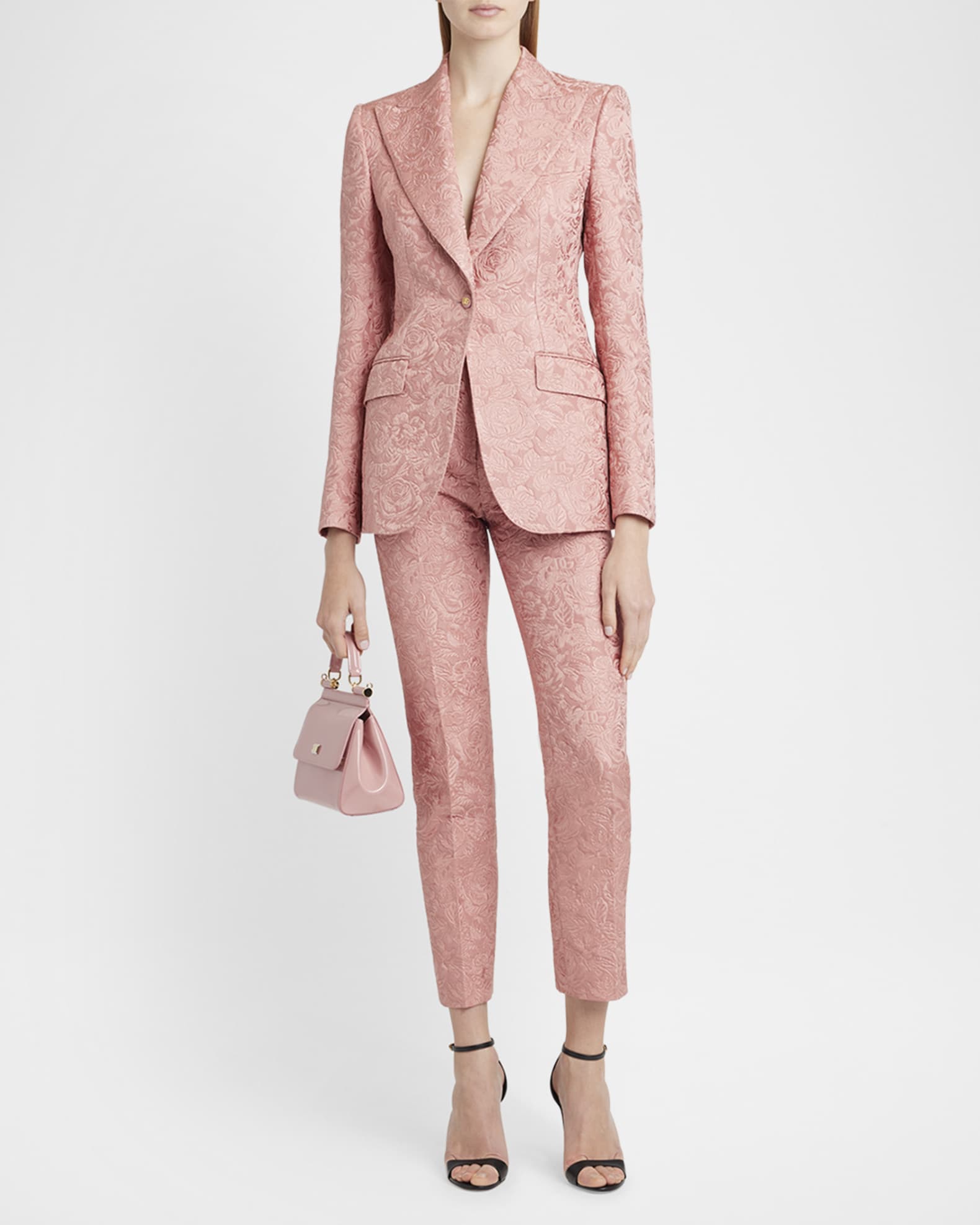 Dolce&Gabbana Floral Jacquard Single-Breasted Jacket