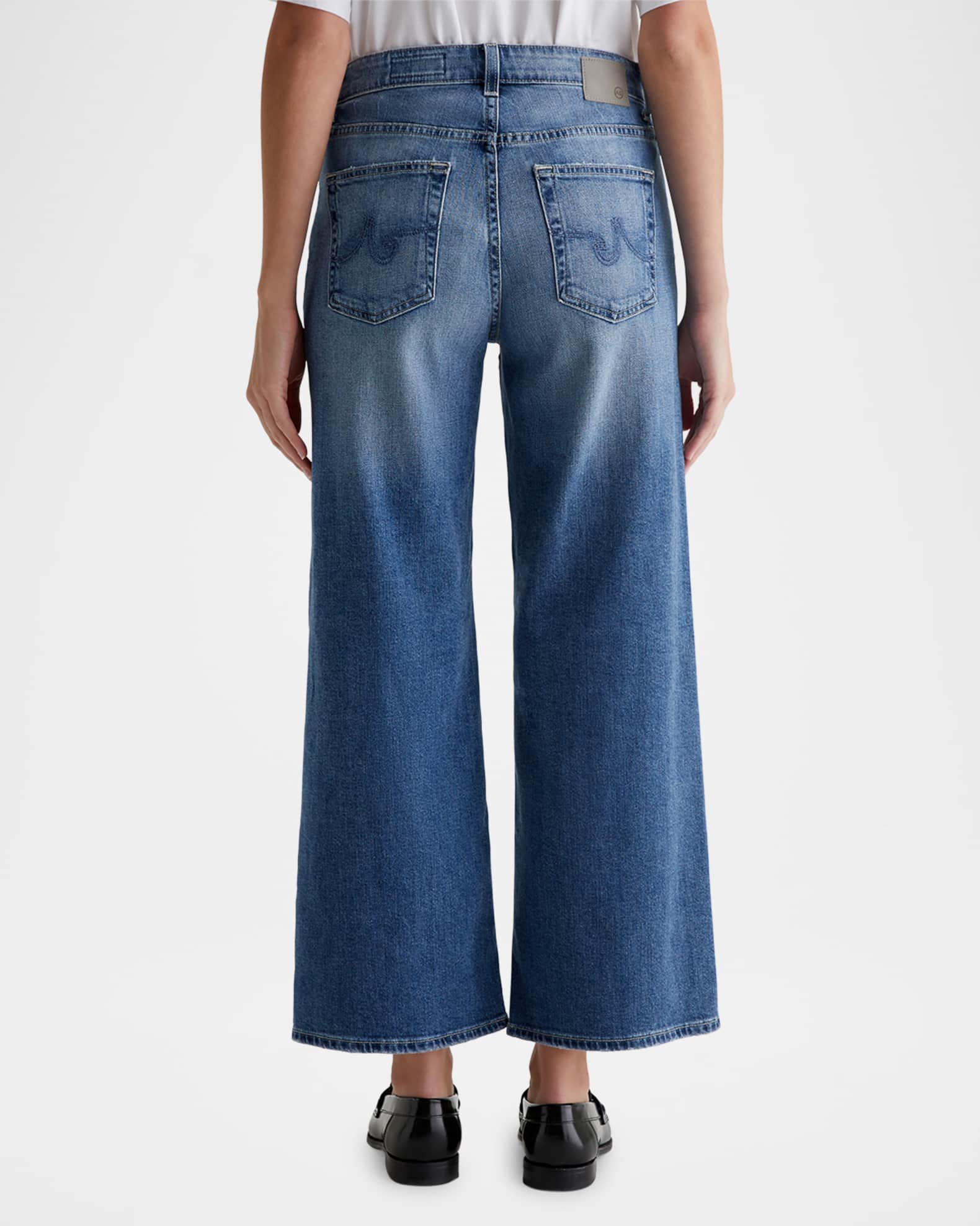 Saige Wide-Leg Crop Jeans 1