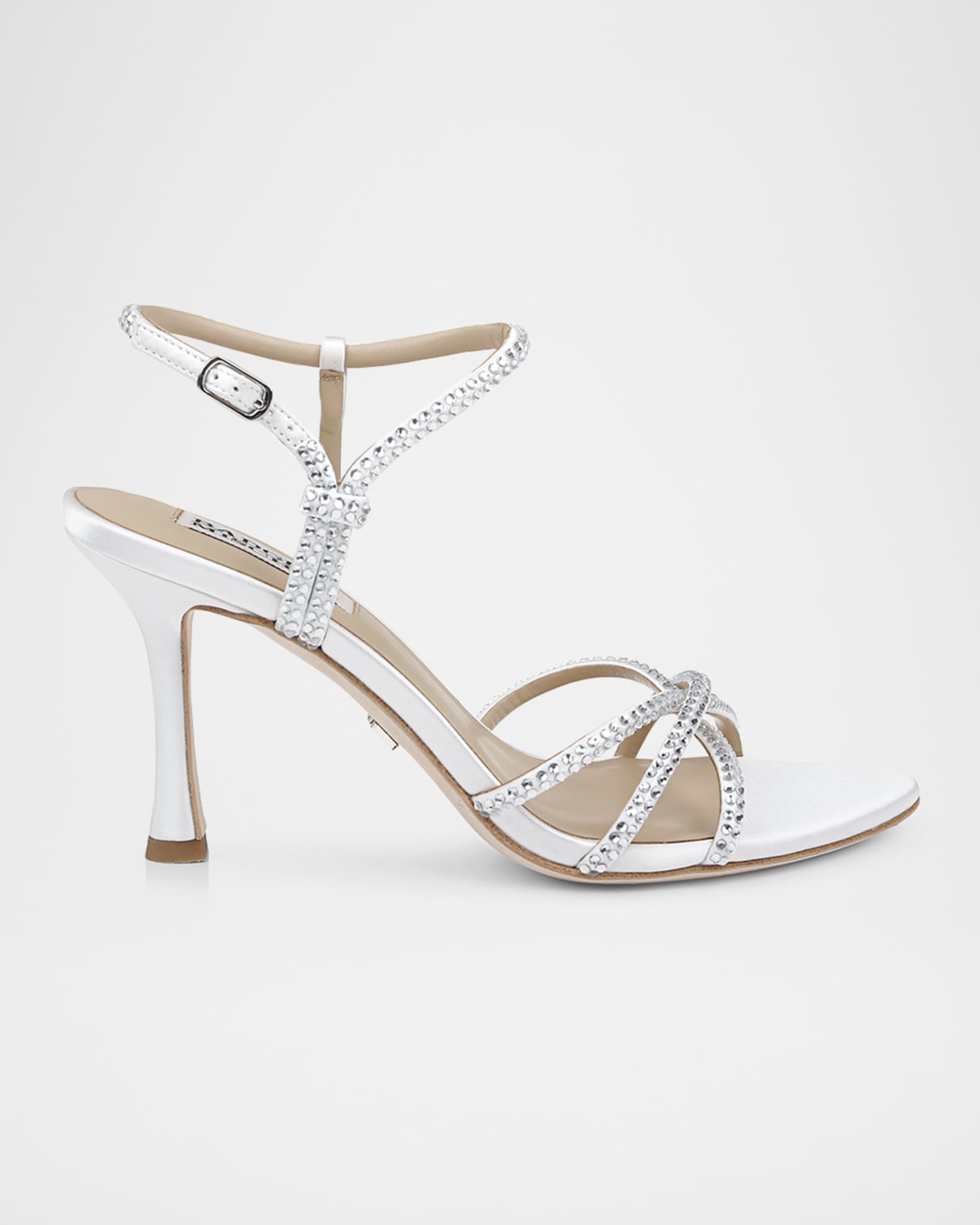 Julietta Silk Crystal Strappy Sandals 0