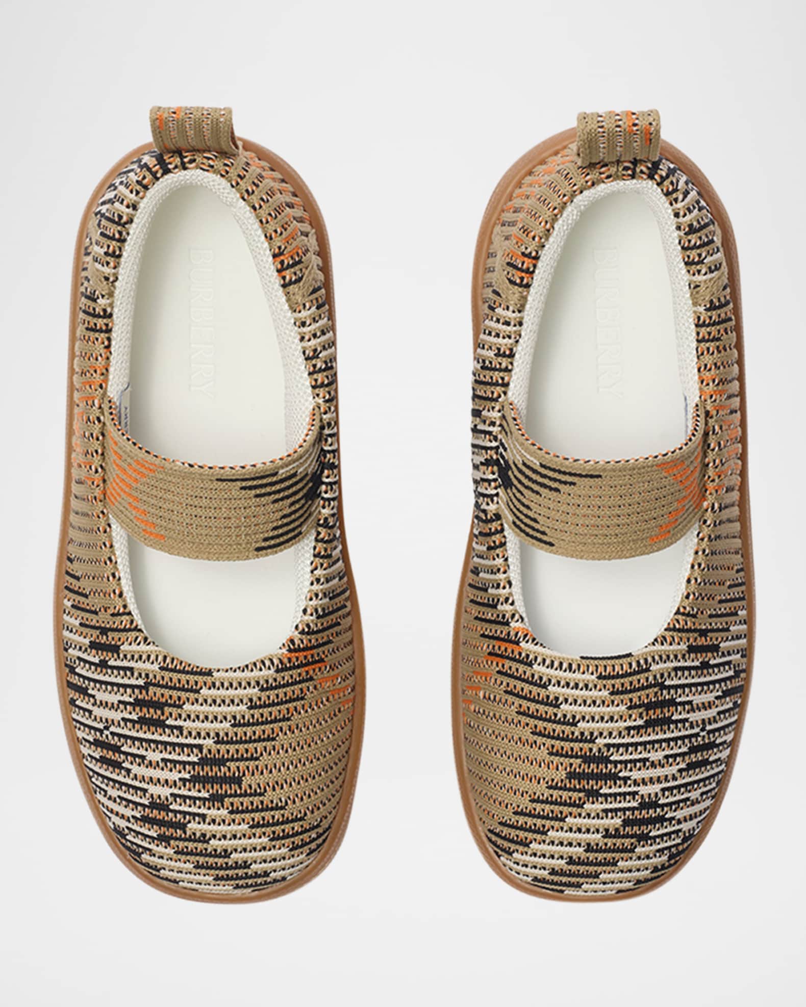 BURBBERY メリージェーン Burberry Girl's Sutton Check-Print Mary Jane Shoes, Toddlers