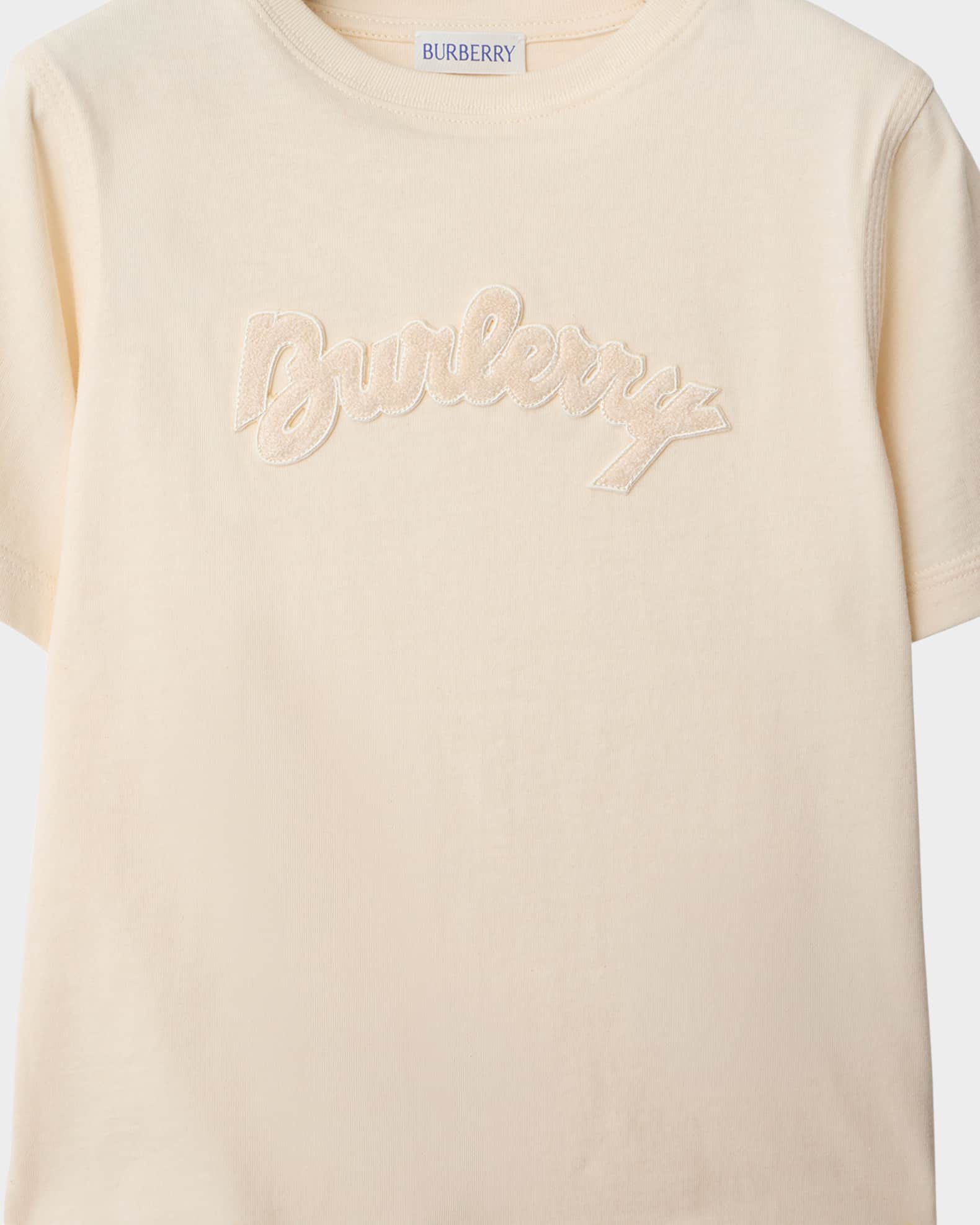 Burberry Boy's Cedar Short-Sleeve Toweling Logo T-Shirt