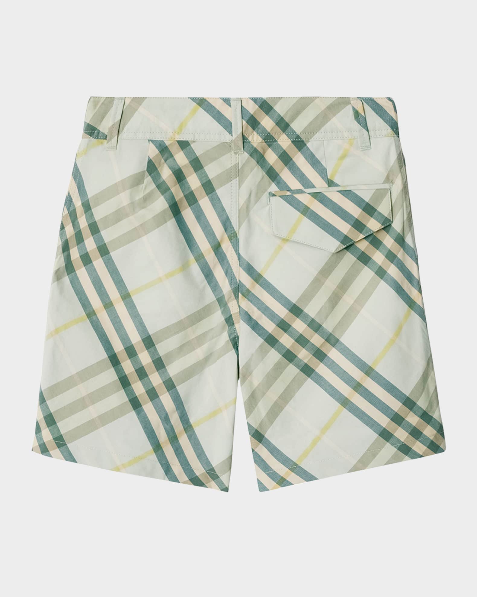 Boy's Oscar Check Woven Cotton Shorts 1