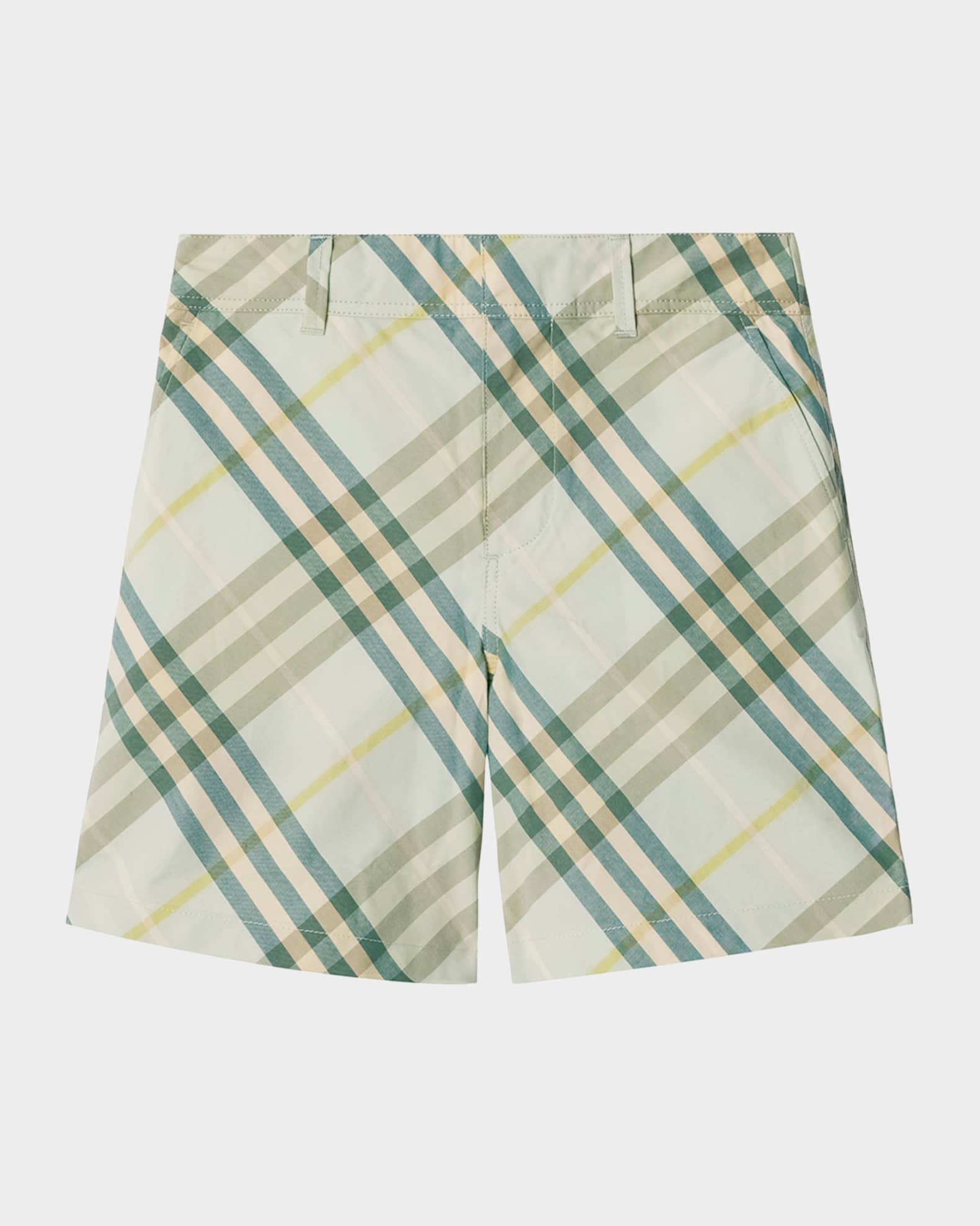 Boy's Oscar Check Woven Cotton Shorts 0