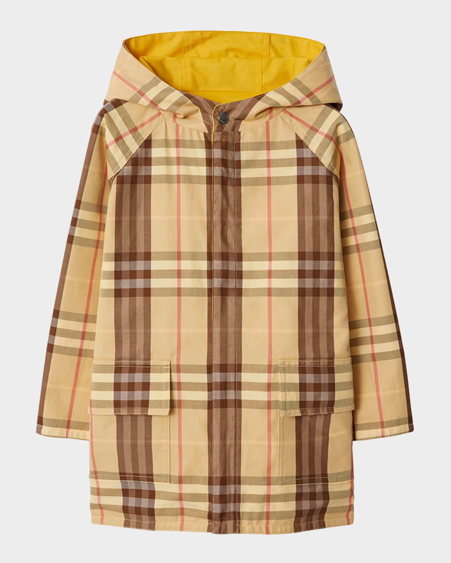 Boy s Emile Reversible Check Print Raincoat Size 3 14