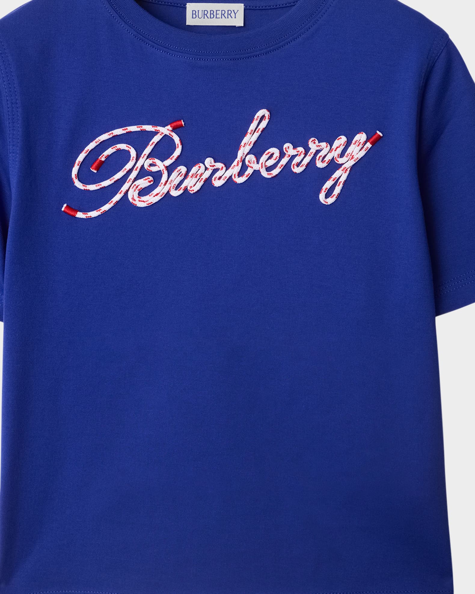 Burberry Boy's Cedar Rope Script Short-Sleeve T-Shirt, Size 3-14