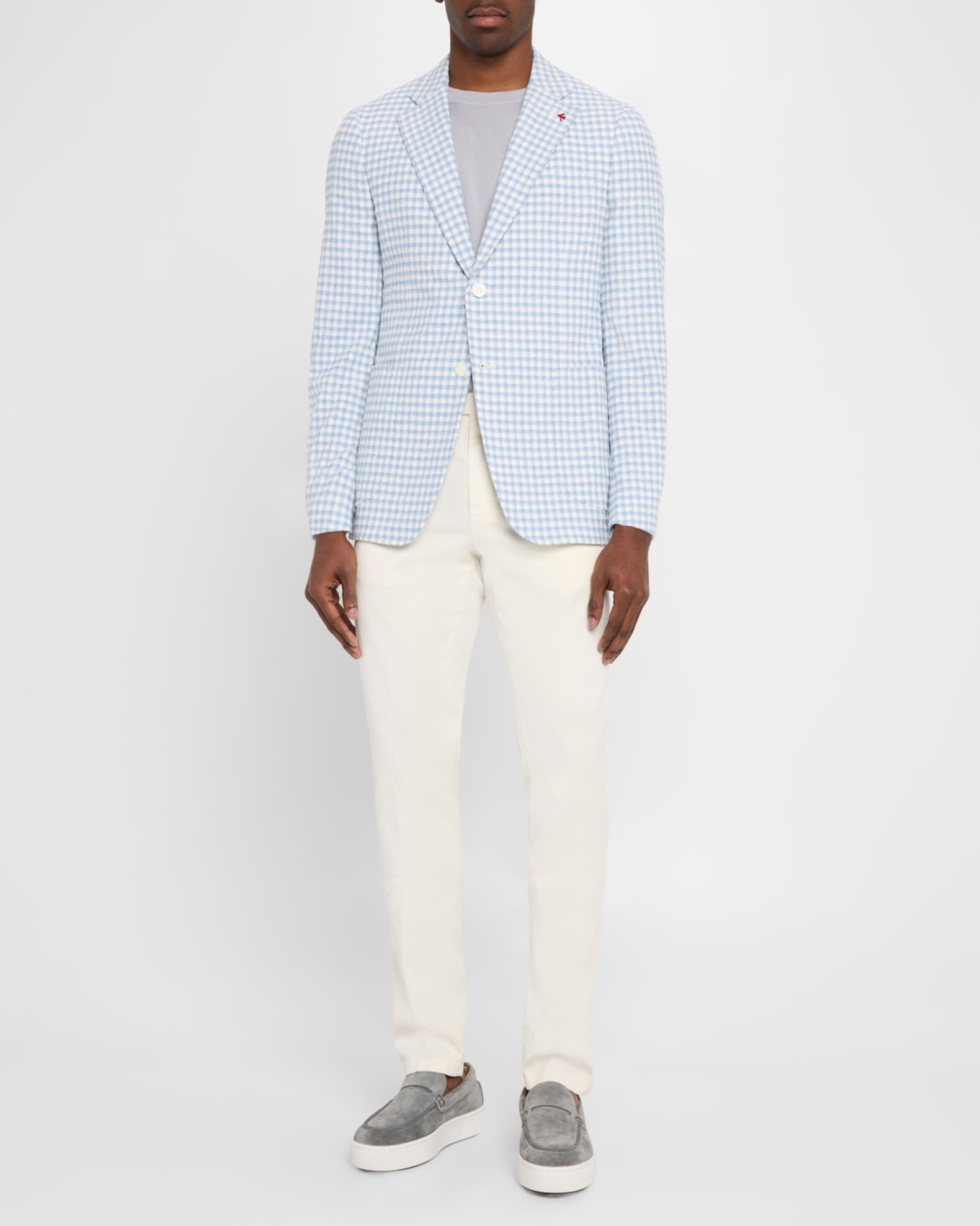 Men's Check Boucle Sport Coat 1