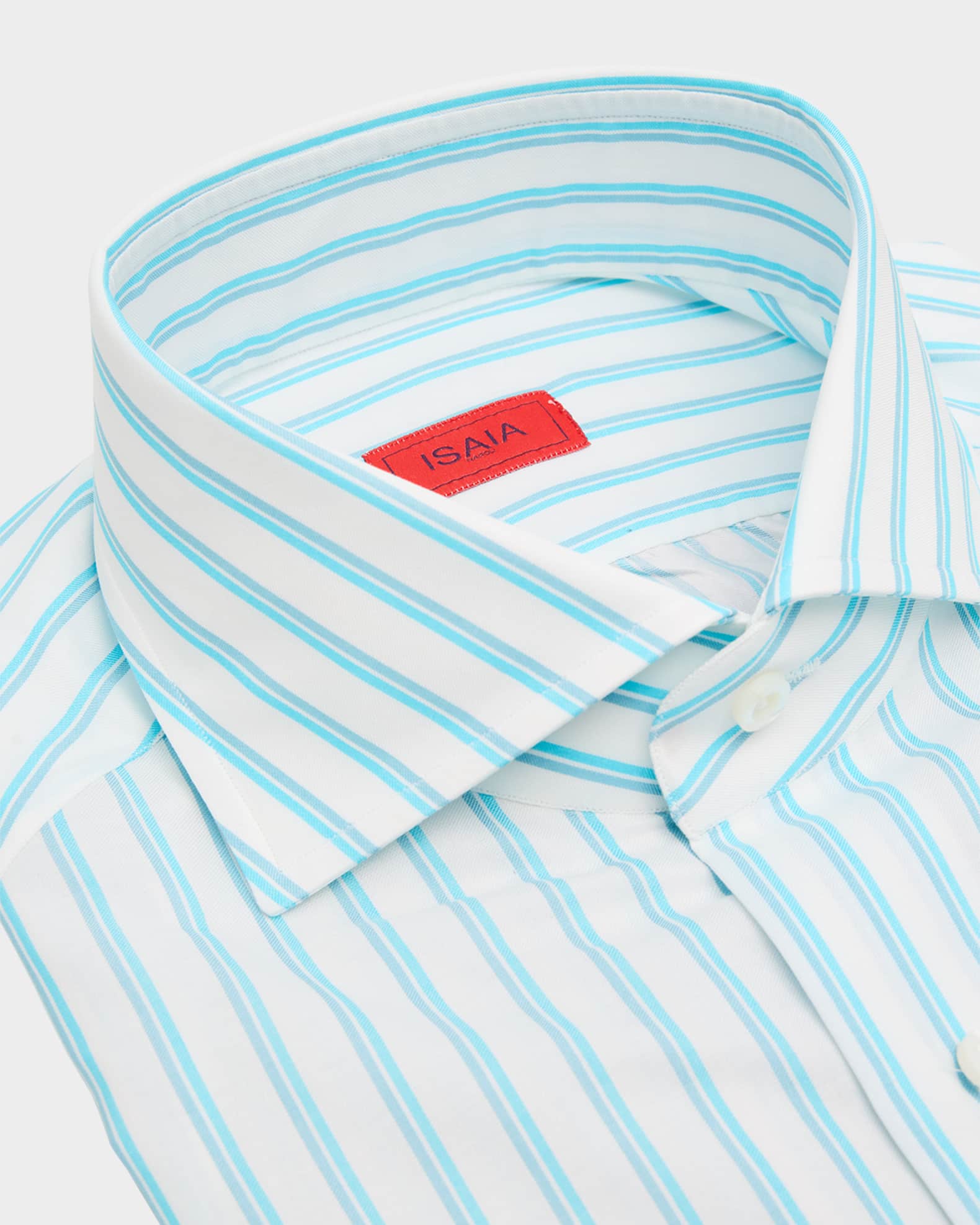 Isaia Men's Cotton Multi-Stripe Dress Shirt | Neiman Marcus