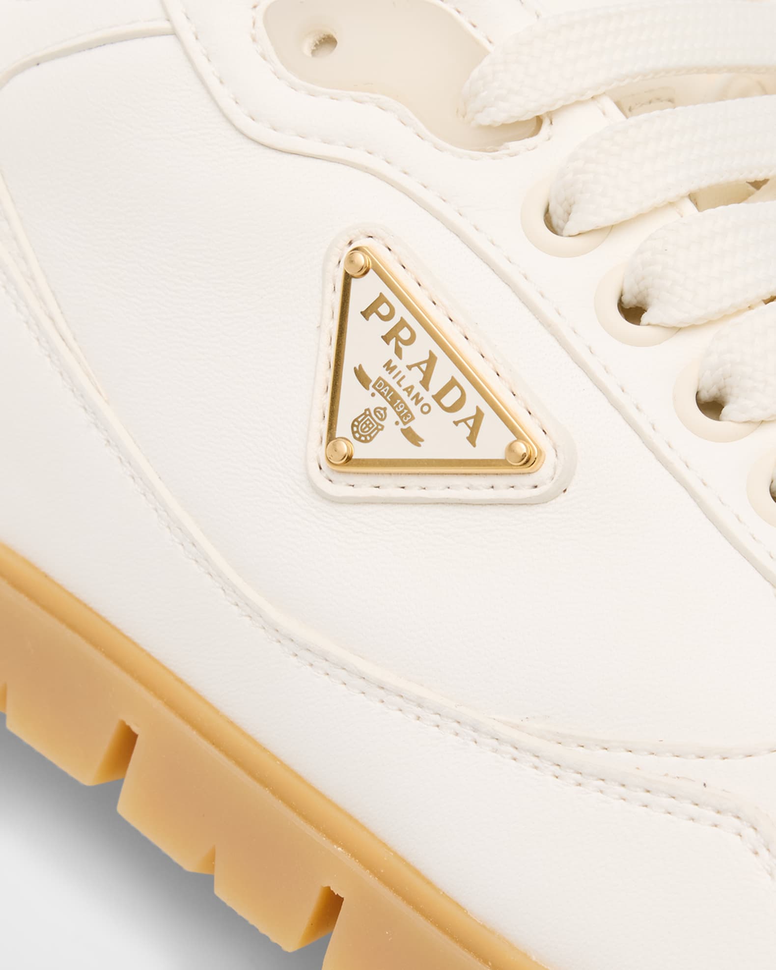 Prada Trail Leather Low-Top Sneakers | Neiman Marcus