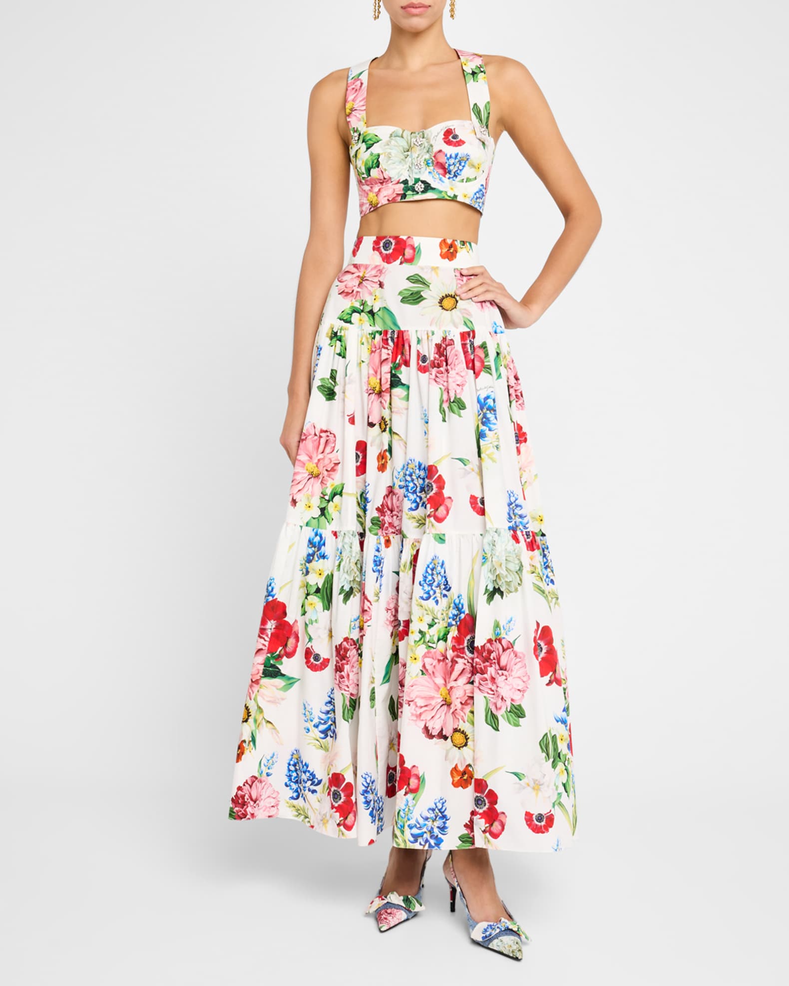 Floral Bustier Crop Top 1
