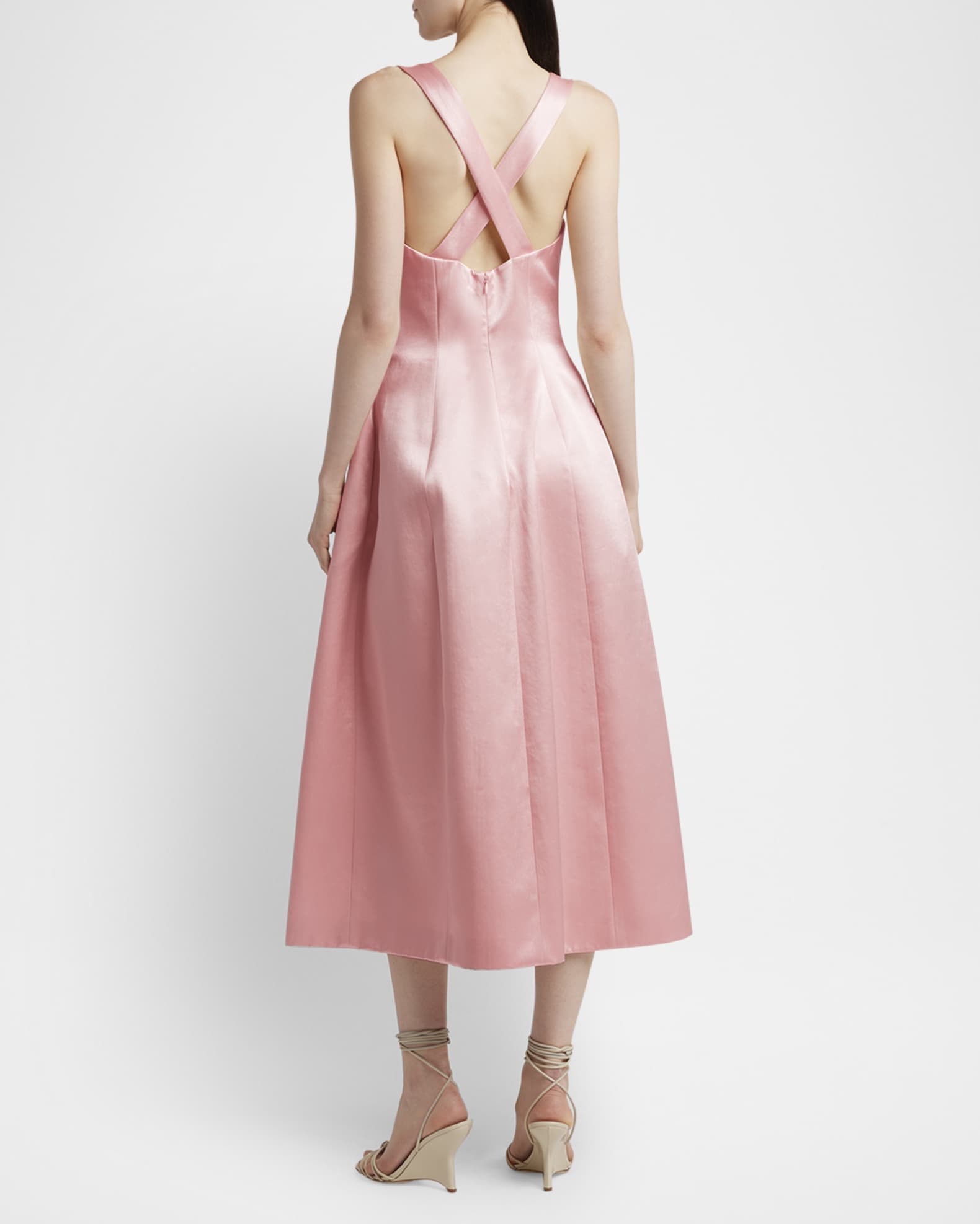 Philosophy di Lorenzo Serafini Square-Neck Sleeveless Satin