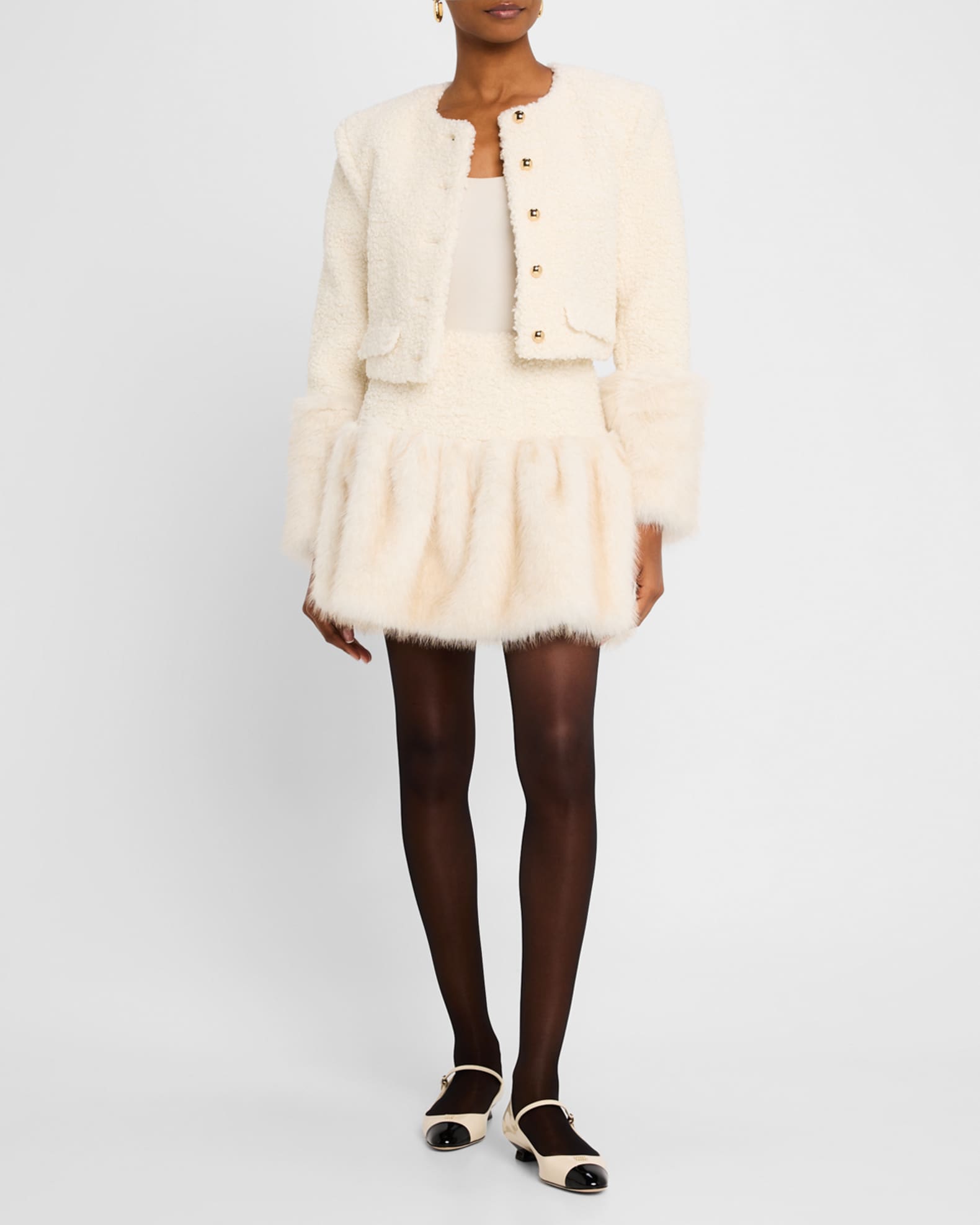Lita Faux Fur Mini Skirt 1