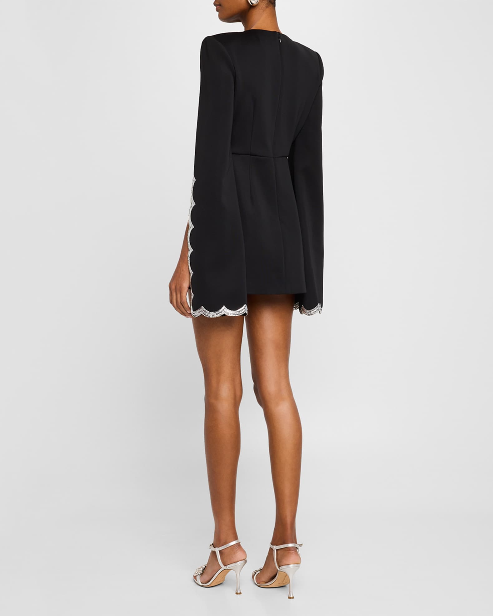 ONE33 Social Sequin Embellished Mini Dress Black Silver