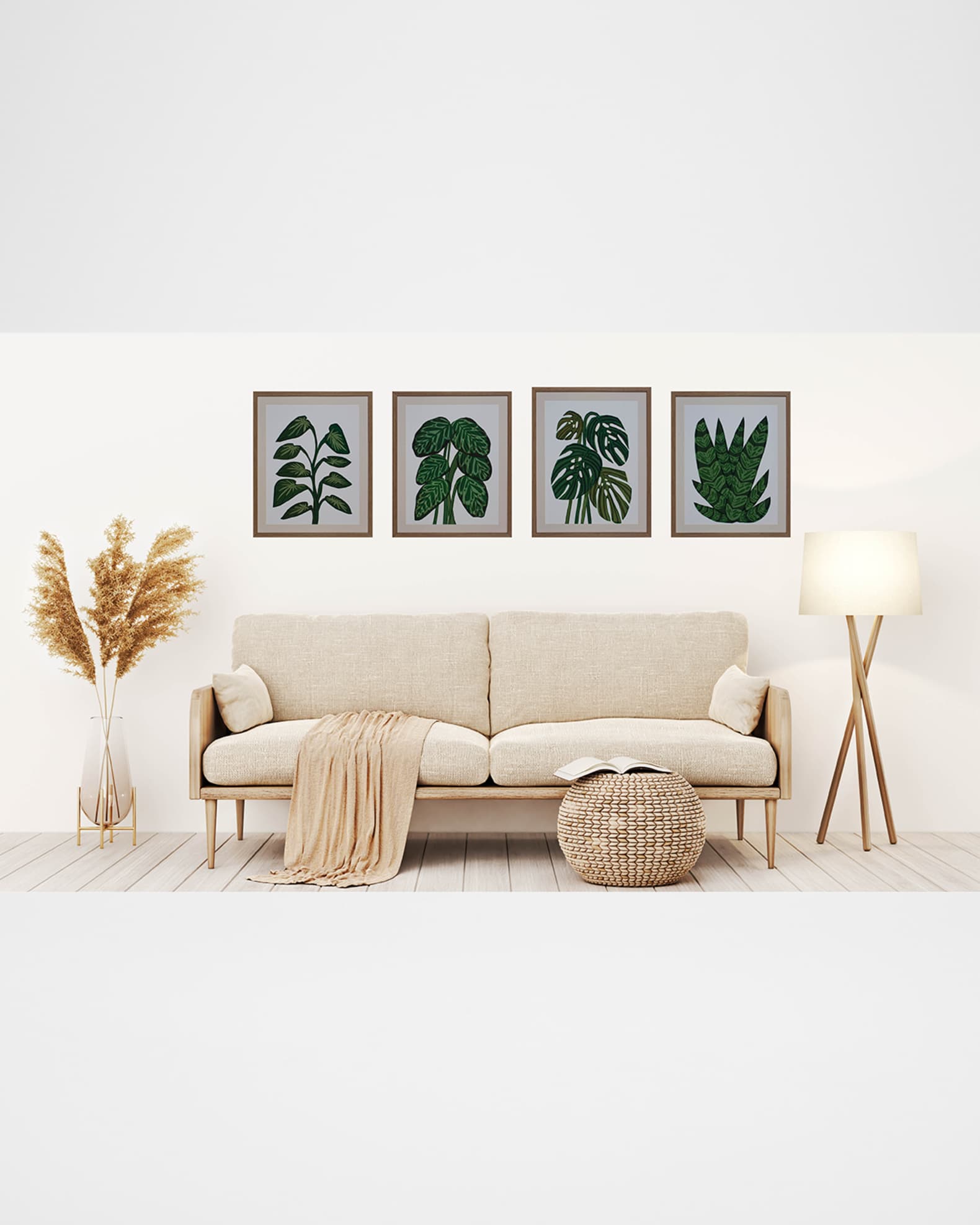 "Tropical Flourish" Framed Lithograph 1