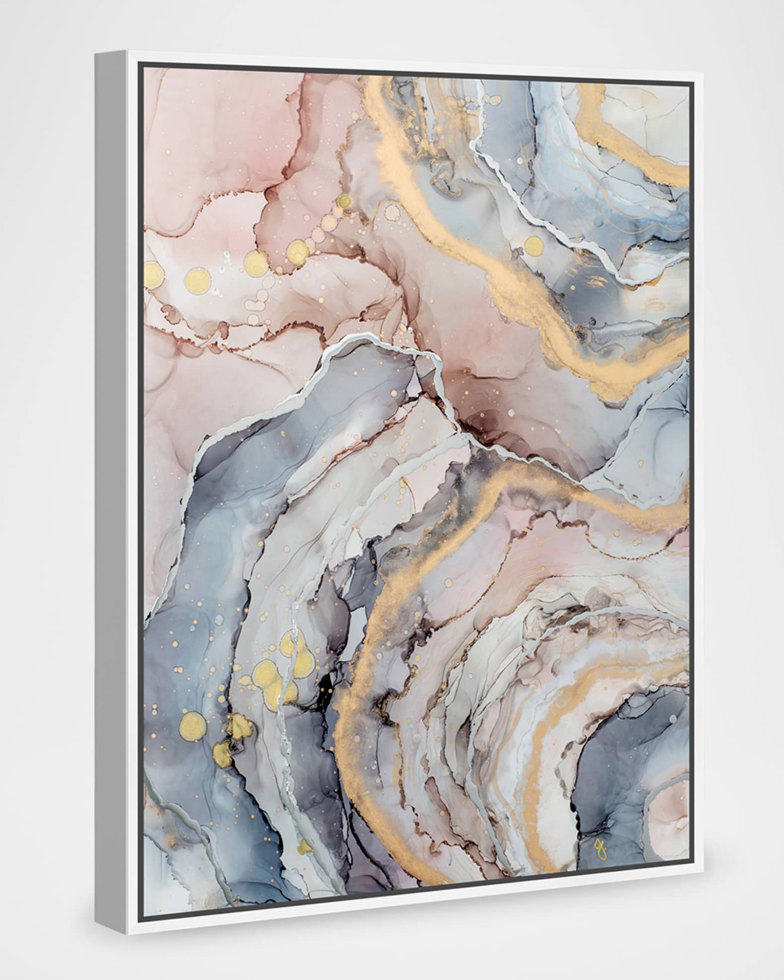 "Glitter Enthusiast" Pastel Swirls Framed Giclee 1