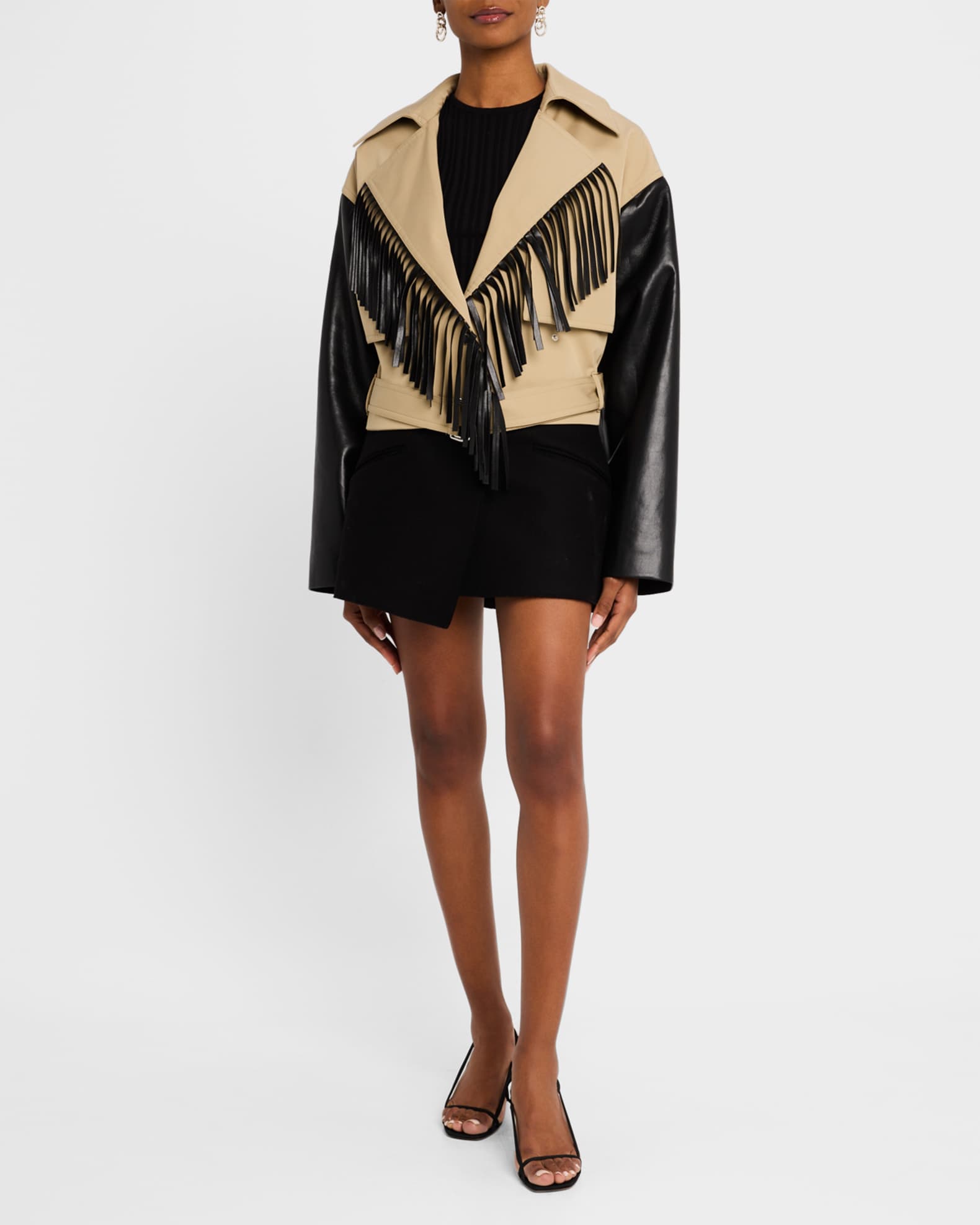 Kazia Fringe Trench Coat 1