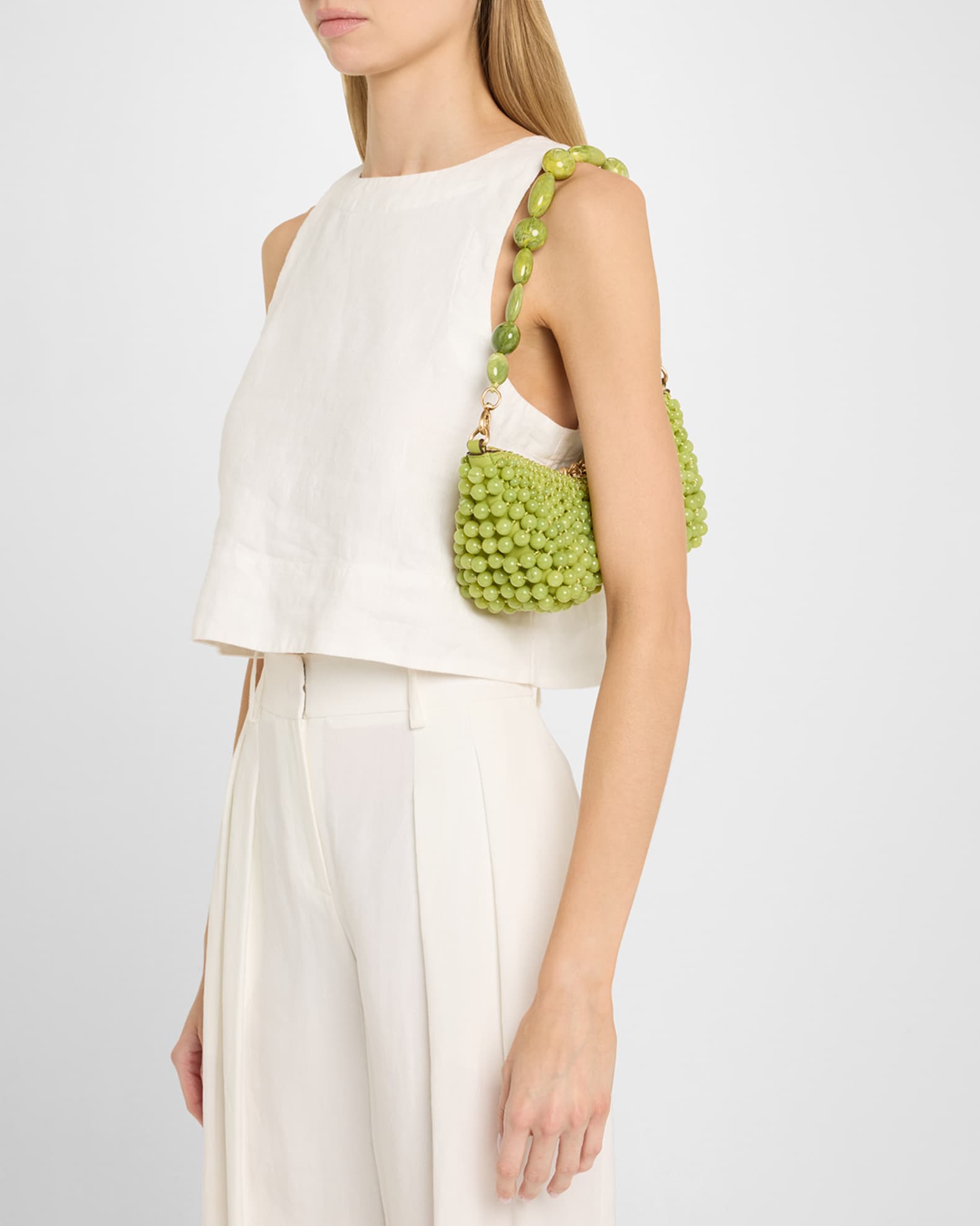 Mercier Beaded Zip Shoulder Bag 1