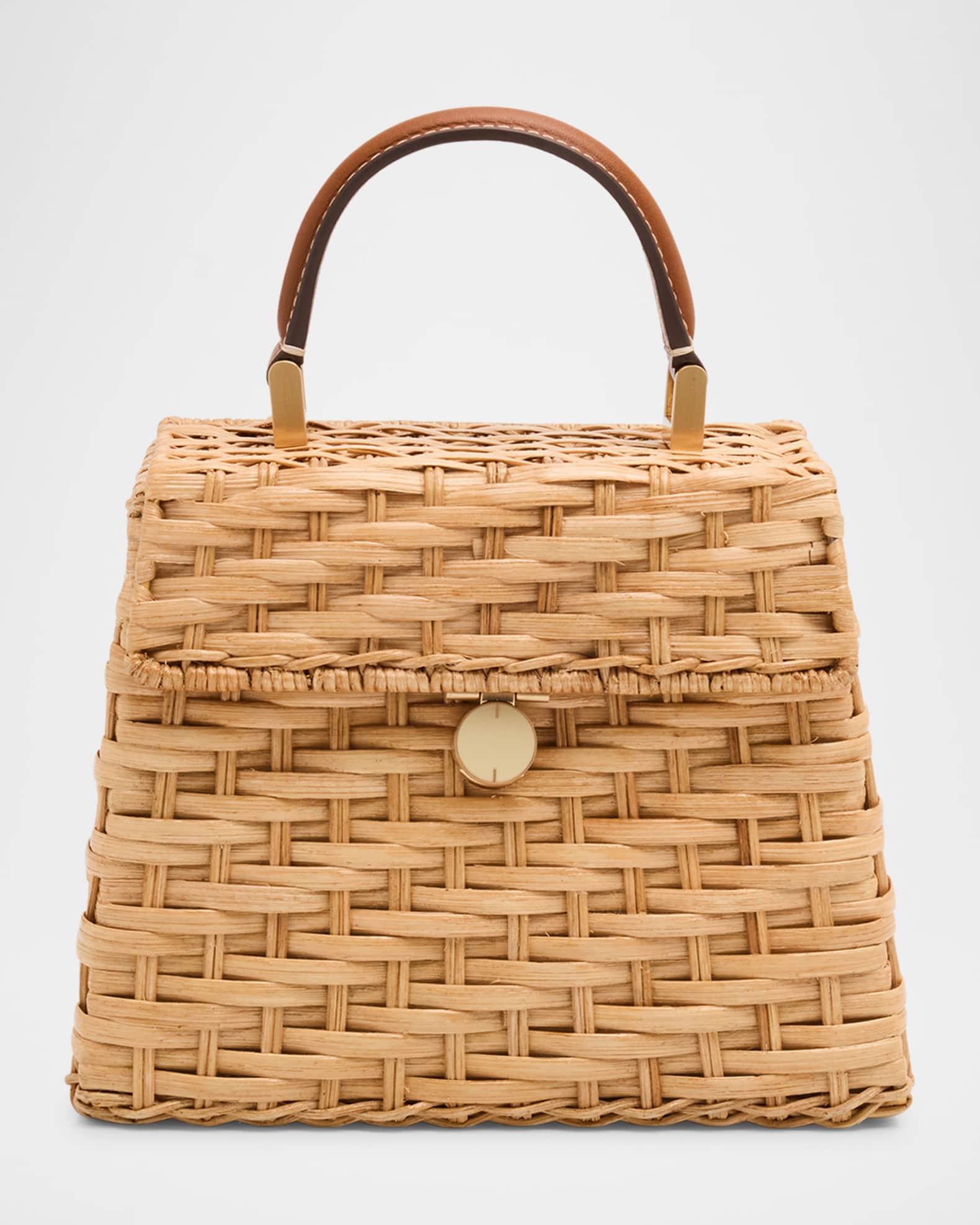 Sybil Flap Rattan Crossbody Bag 0