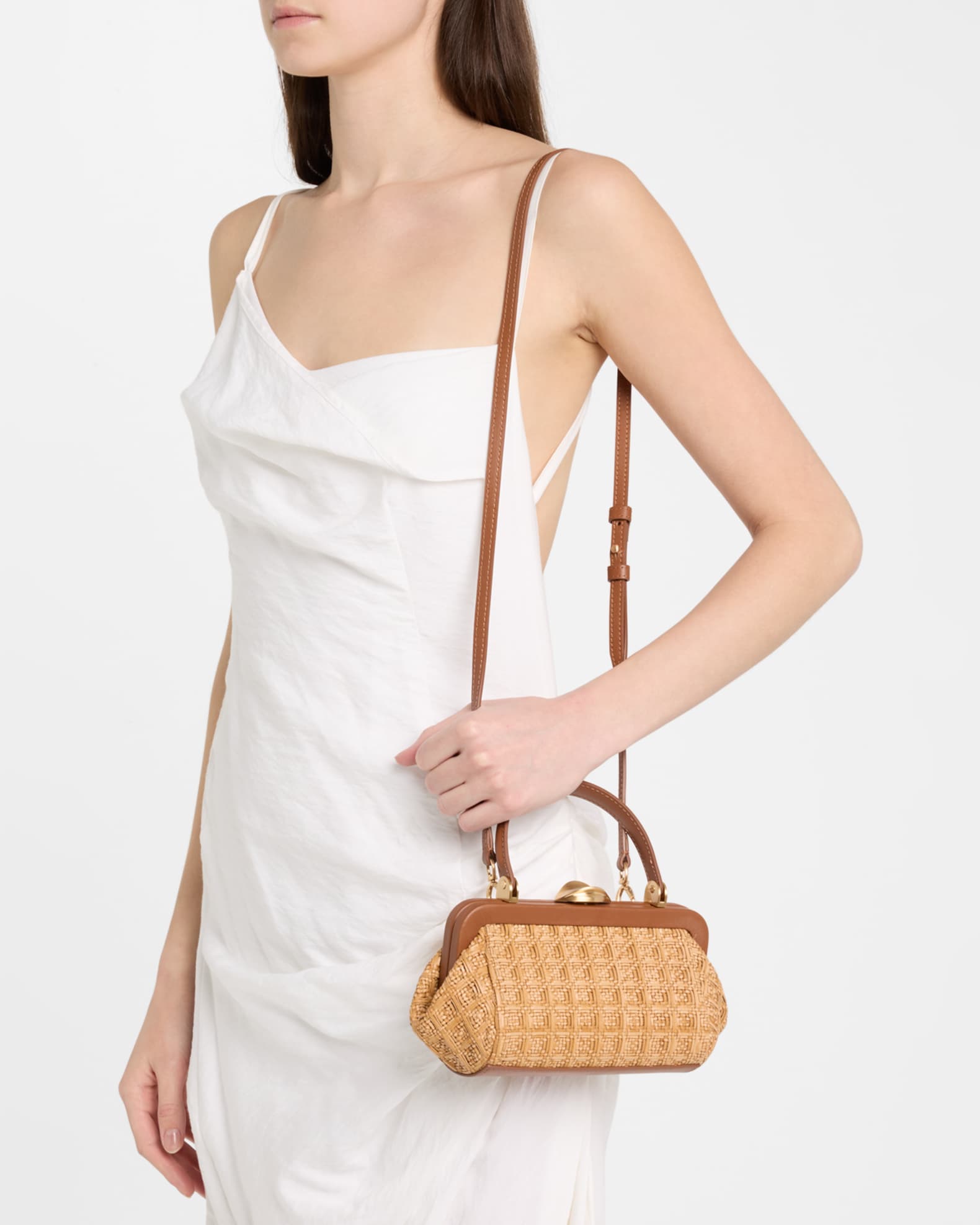 Zuma Frame Woven Crossbody Bag 1