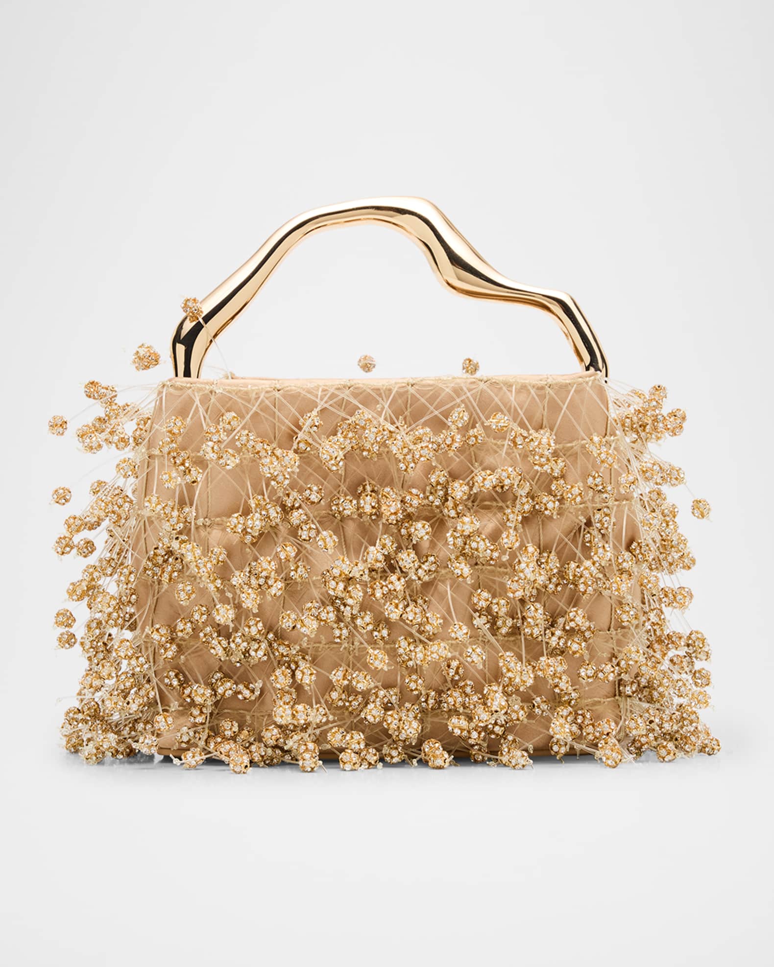 Solene Mini Beaded Top-Handle Bag 0