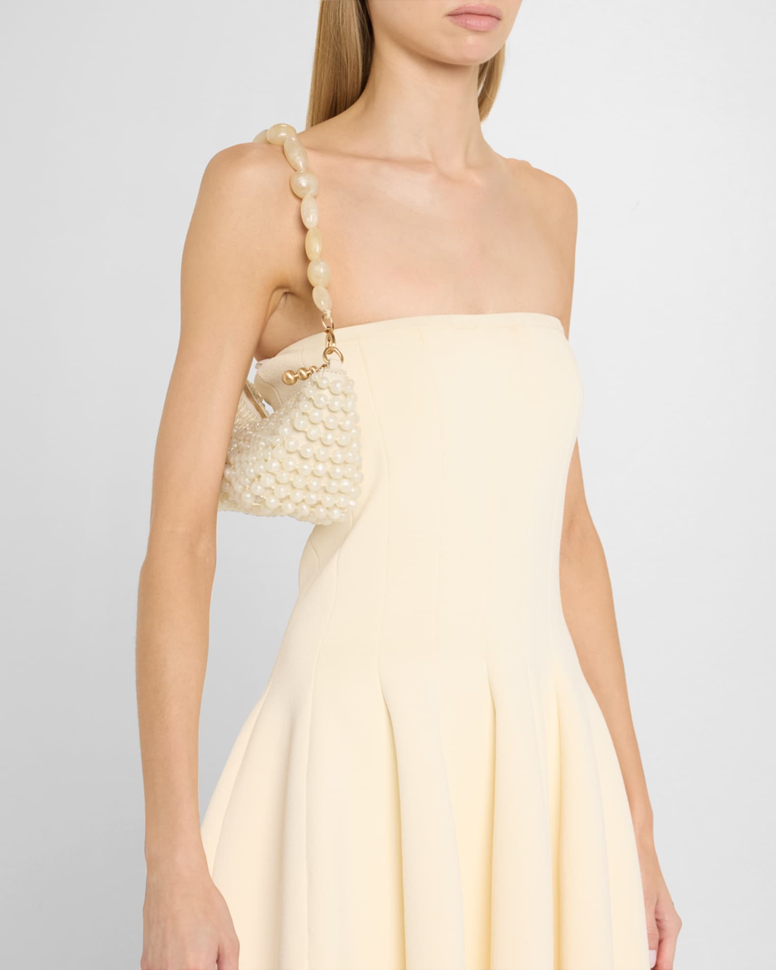 Mercier Beaded Zip Shoulder Bag 1