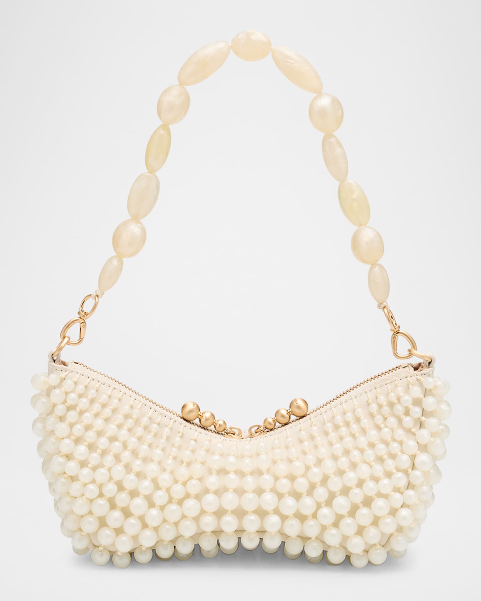 Mercier Beaded Zip Shoulder Bag 0
